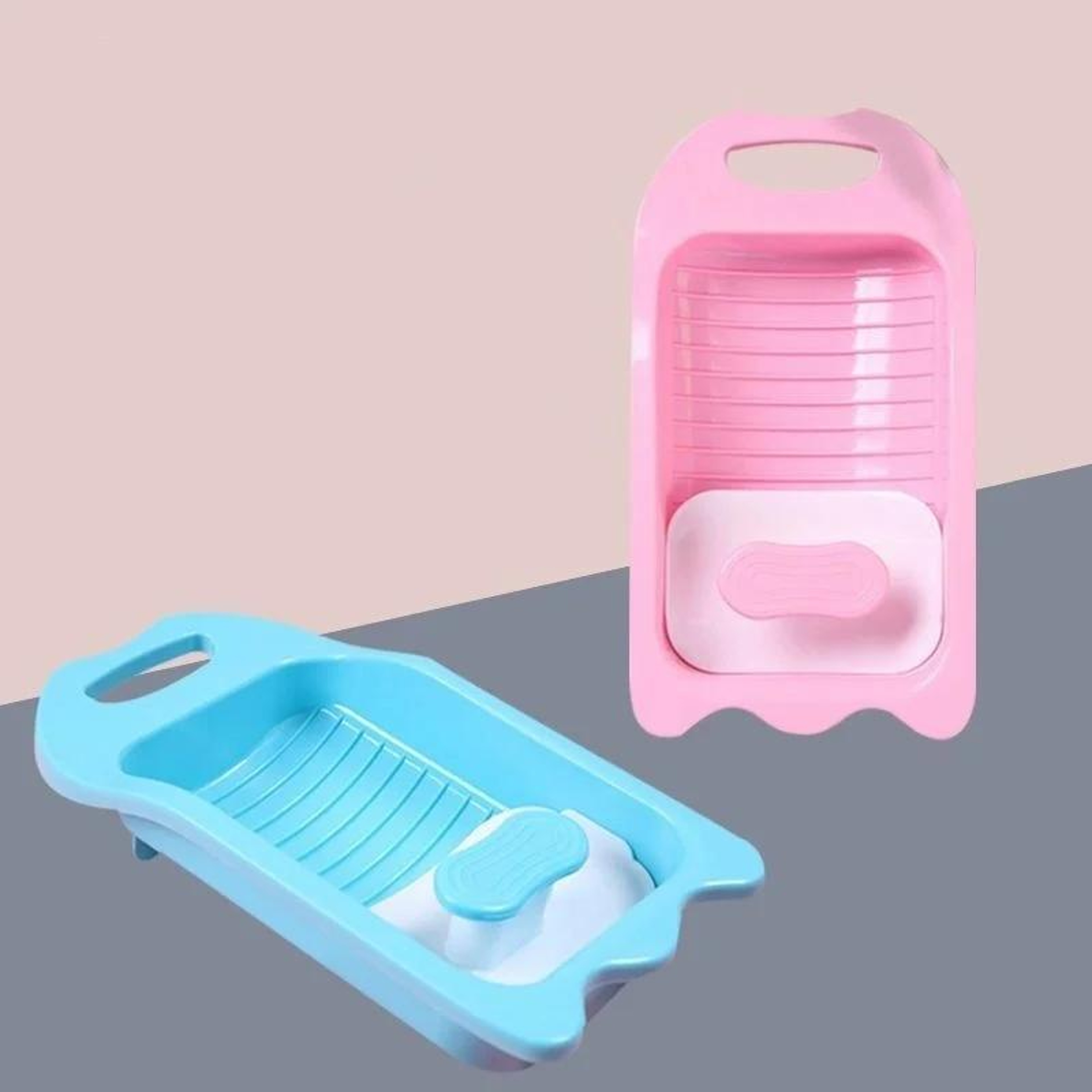 Portable Laundry Washboard for Socks & Underwear Compact Hand Washing Board with Soap Handle – view 2