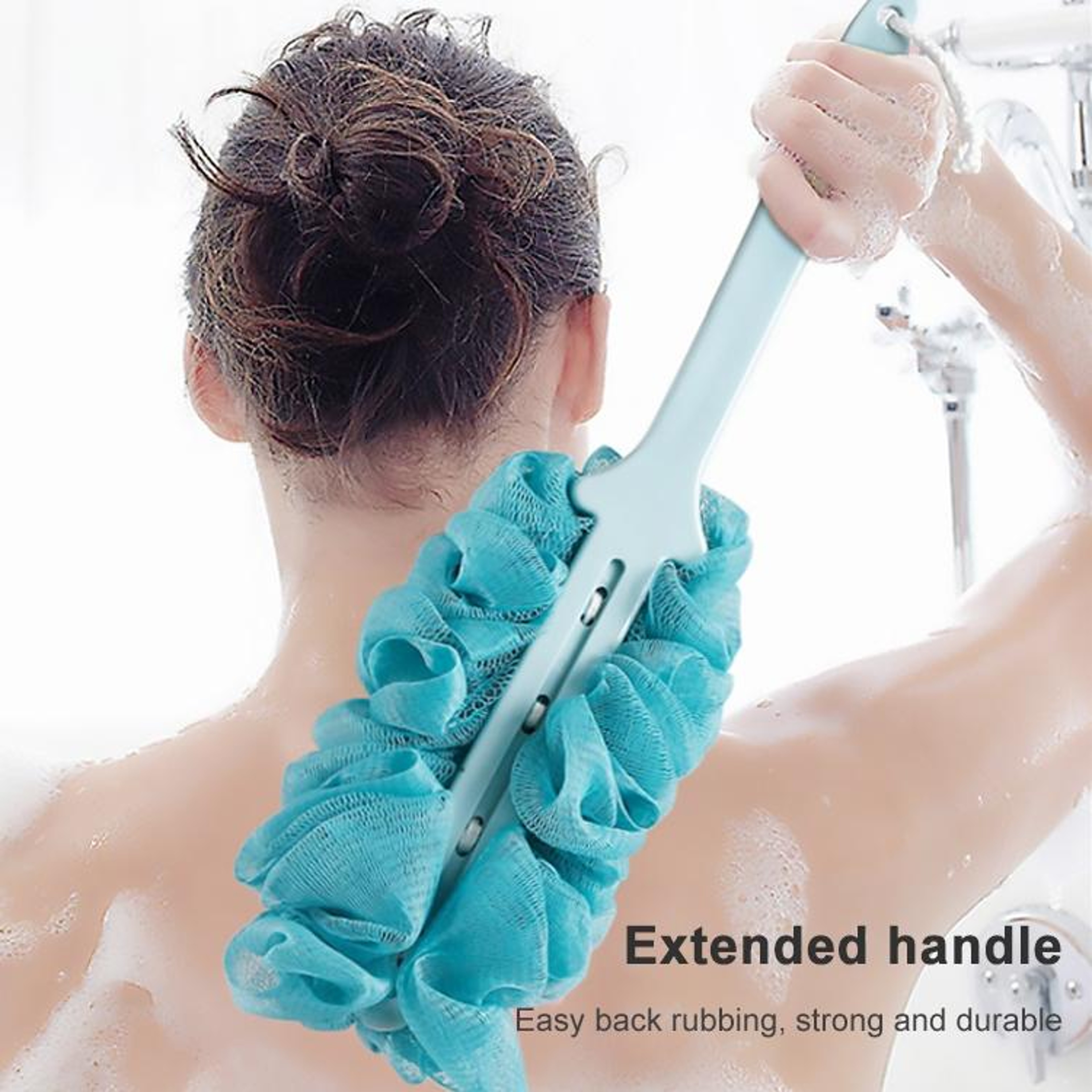 Long Handle Bath Brush & Back Scrubber with Non Slip Grip – view 5