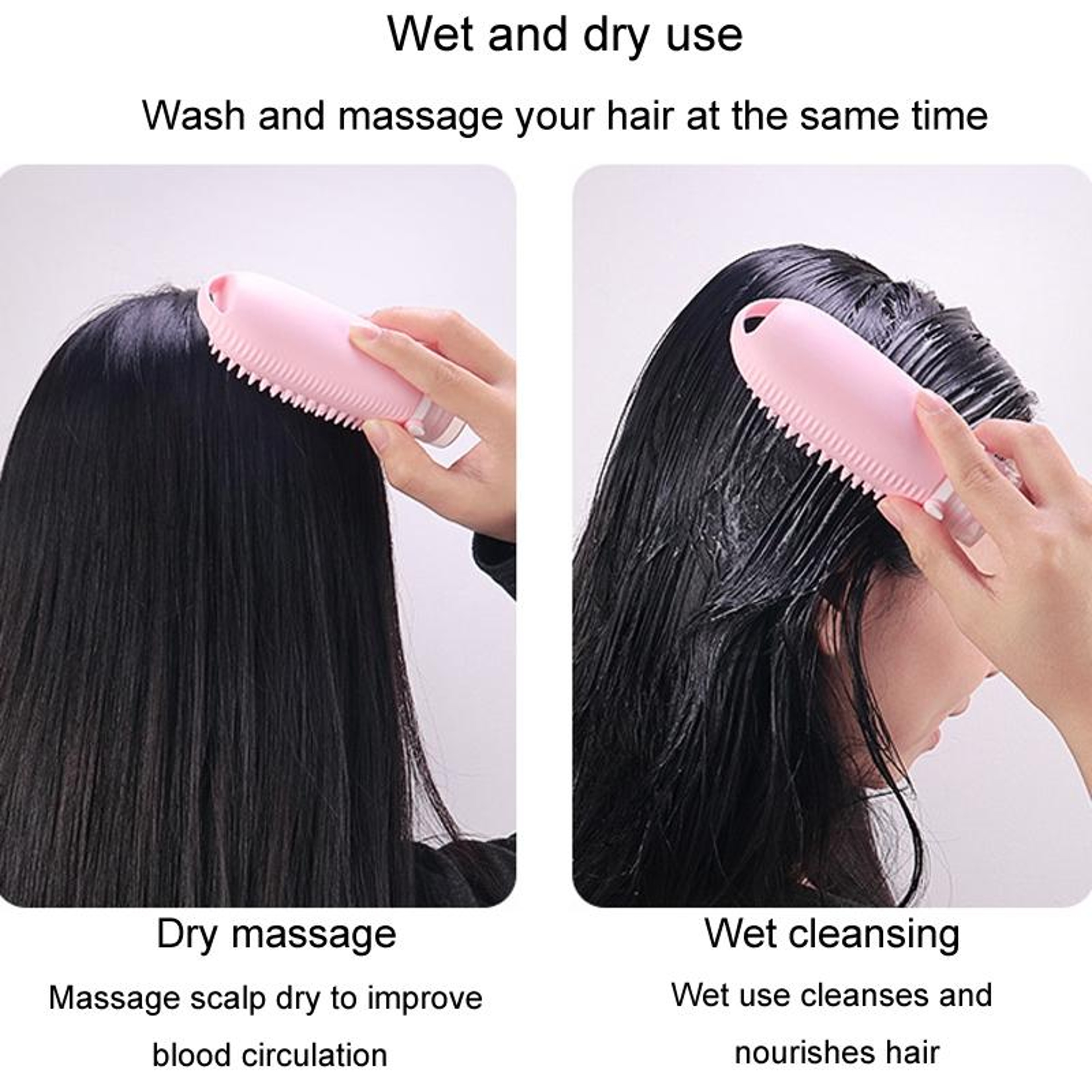 Silicone Travel Dispenser Bottle with Massage Brush for Shampoo & Lotion Portable – view 4
