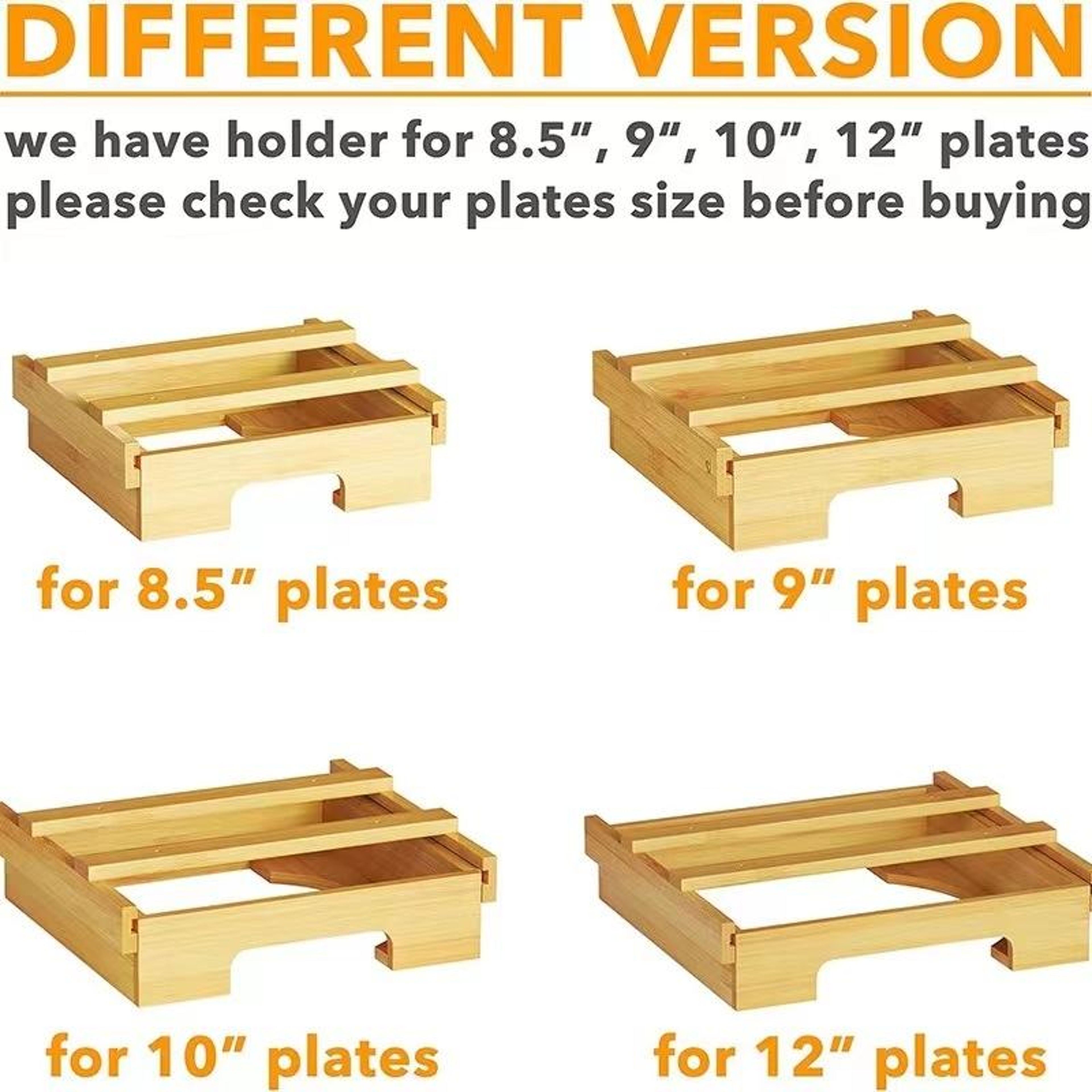 Under Cabinet Bamboo Paper Plate Dispenser Kitchen Storage Rack – view 6