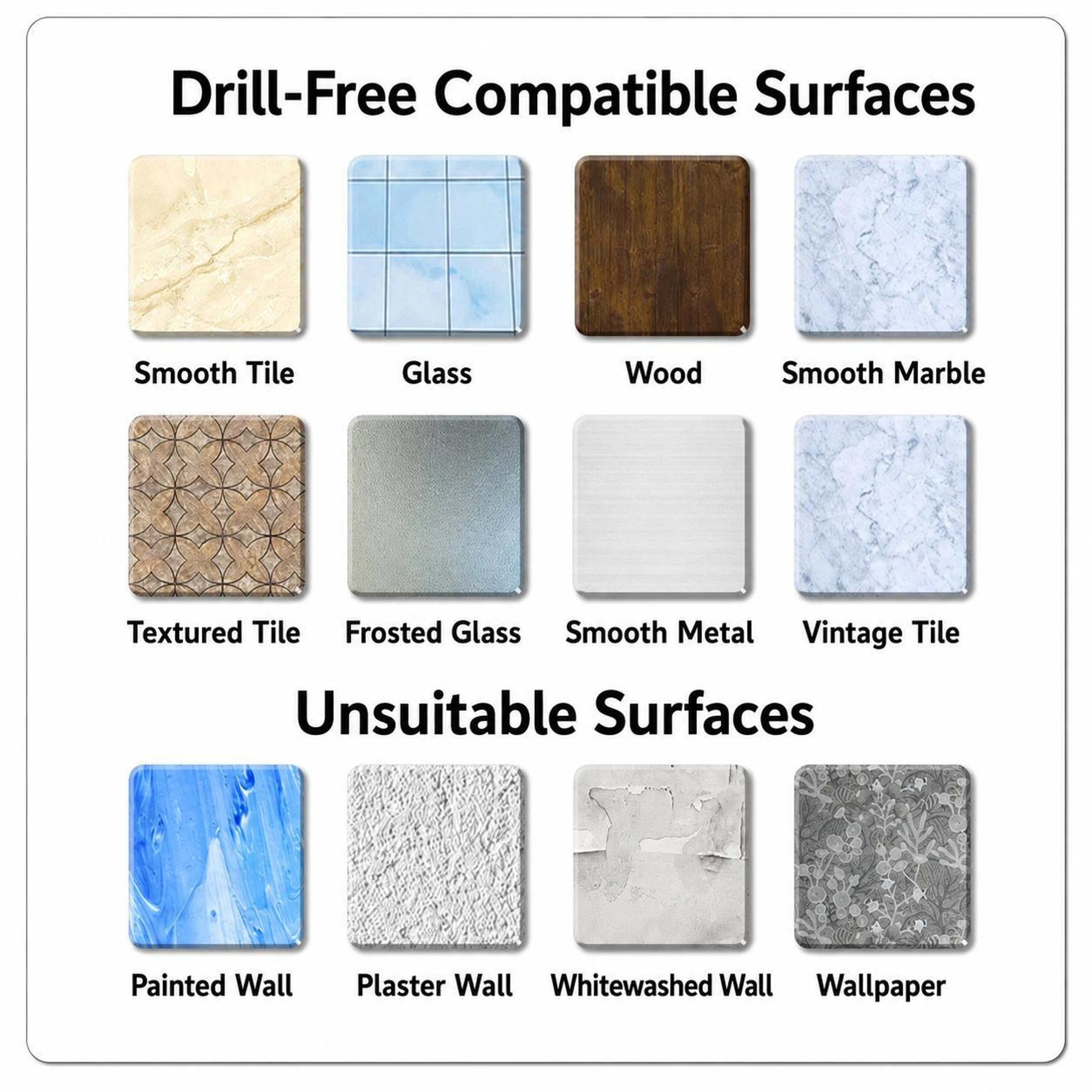 No Drill Suction Cup Soap Holder Drainable Wall Mounted Bathroom Storage Tray 3
