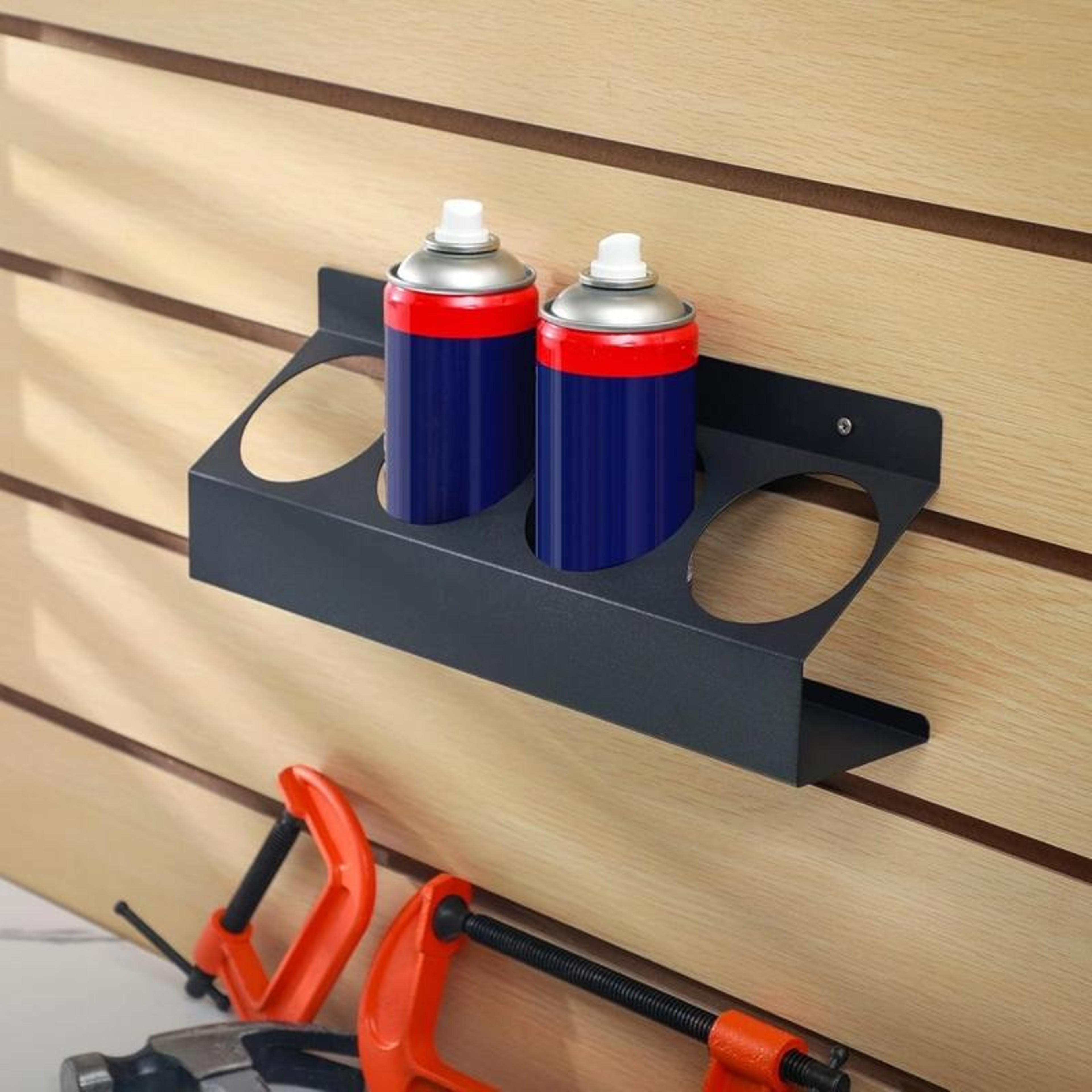 Wall Mounted Metal Spray Can Holder Can Garage Organizer Rack – view 5