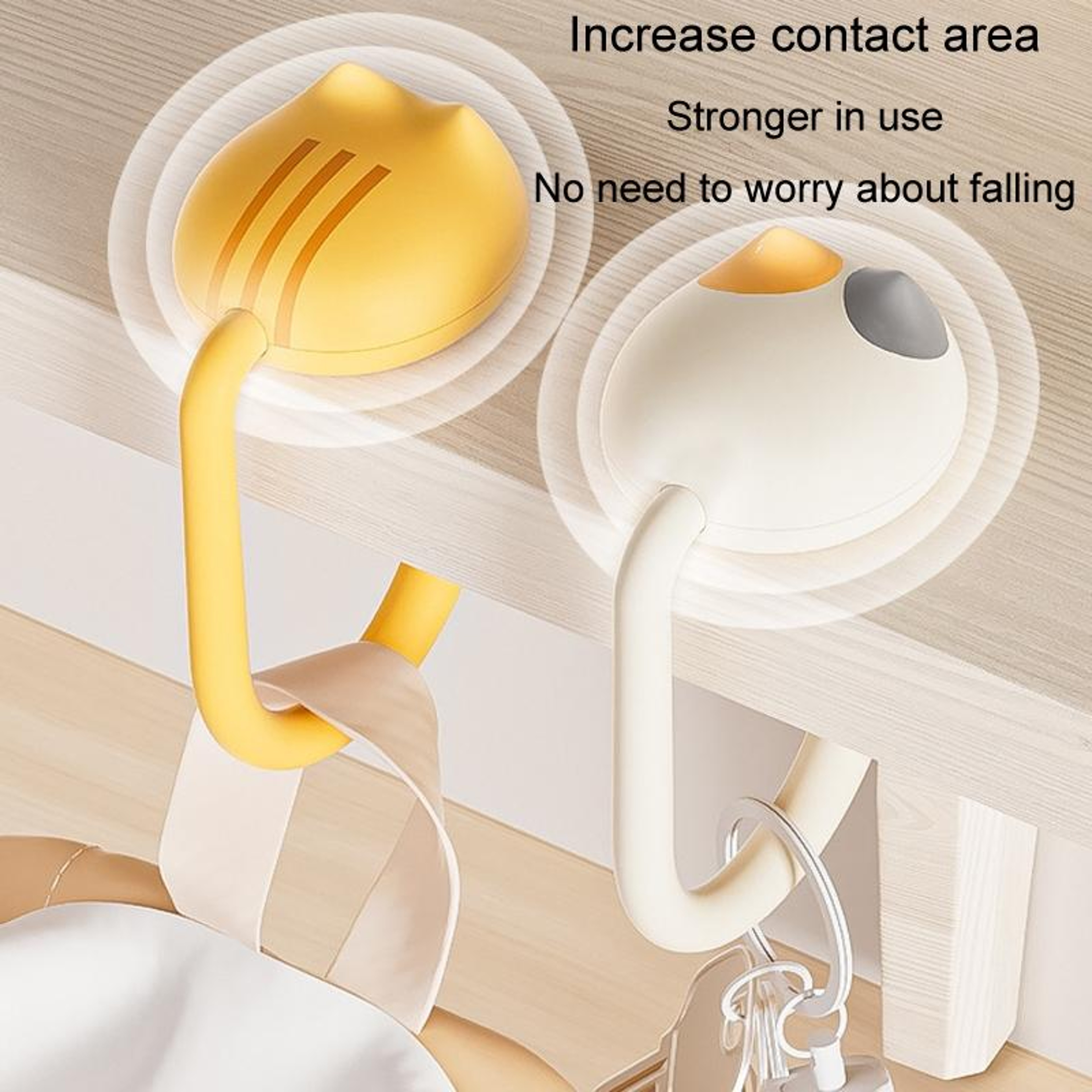 Removable No Punch Desk Side Schoolbag Hanger Hook Student Desk Organizer Clip Hook 3