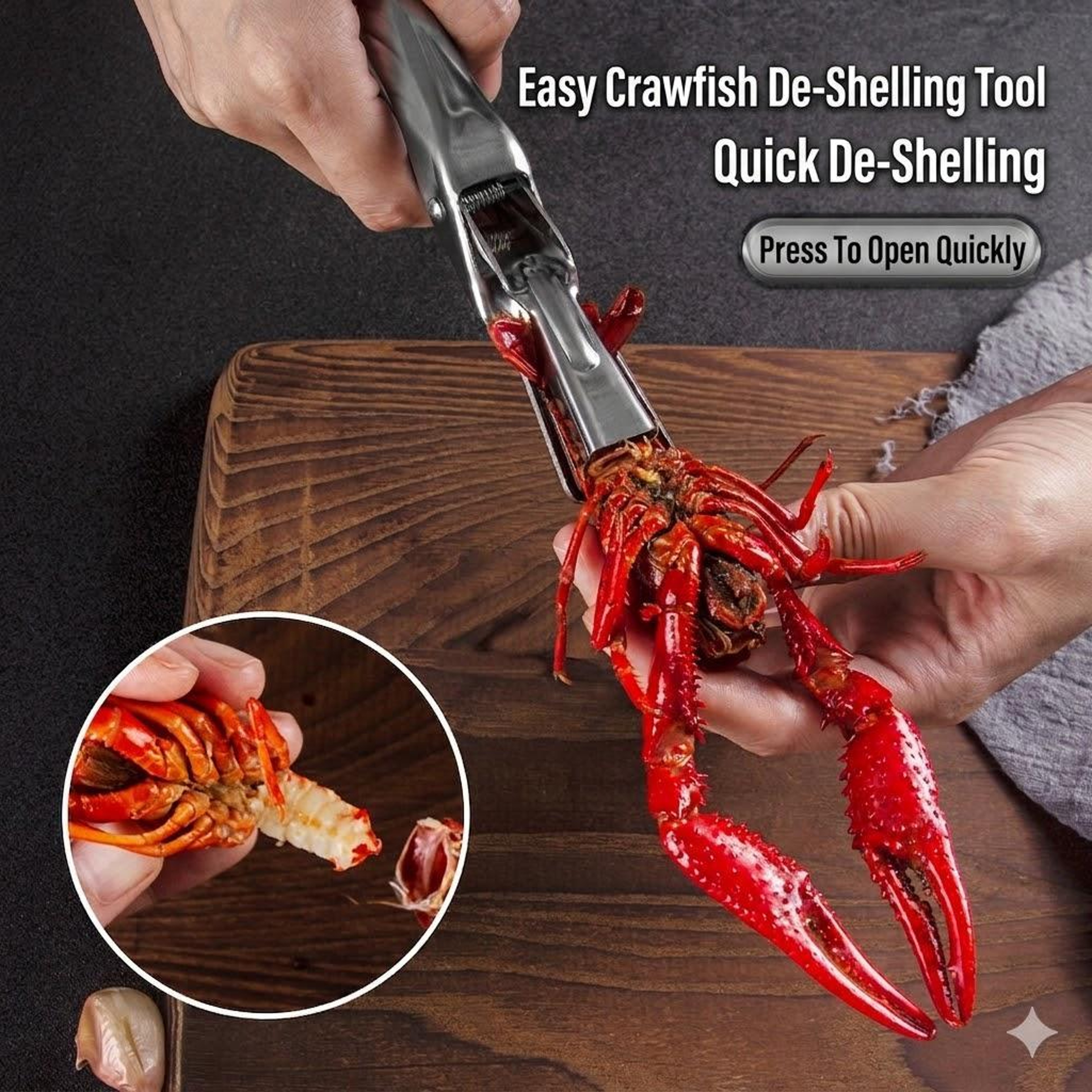 Premium Stainless Steel Lobster Cracker  Seafood Shelling Tool 1