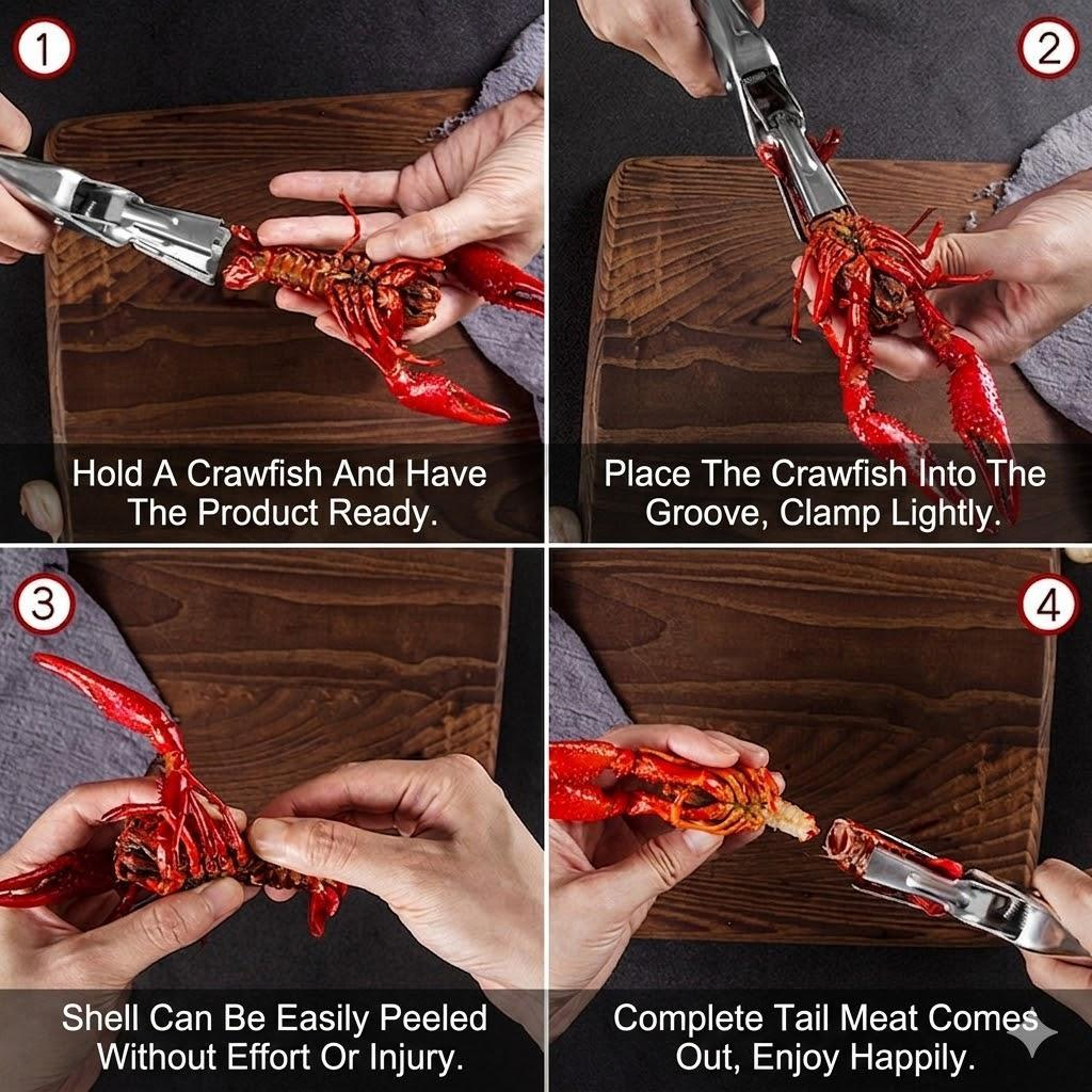 Premium Stainless Steel Lobster Cracker  Seafood Shelling Tool 6