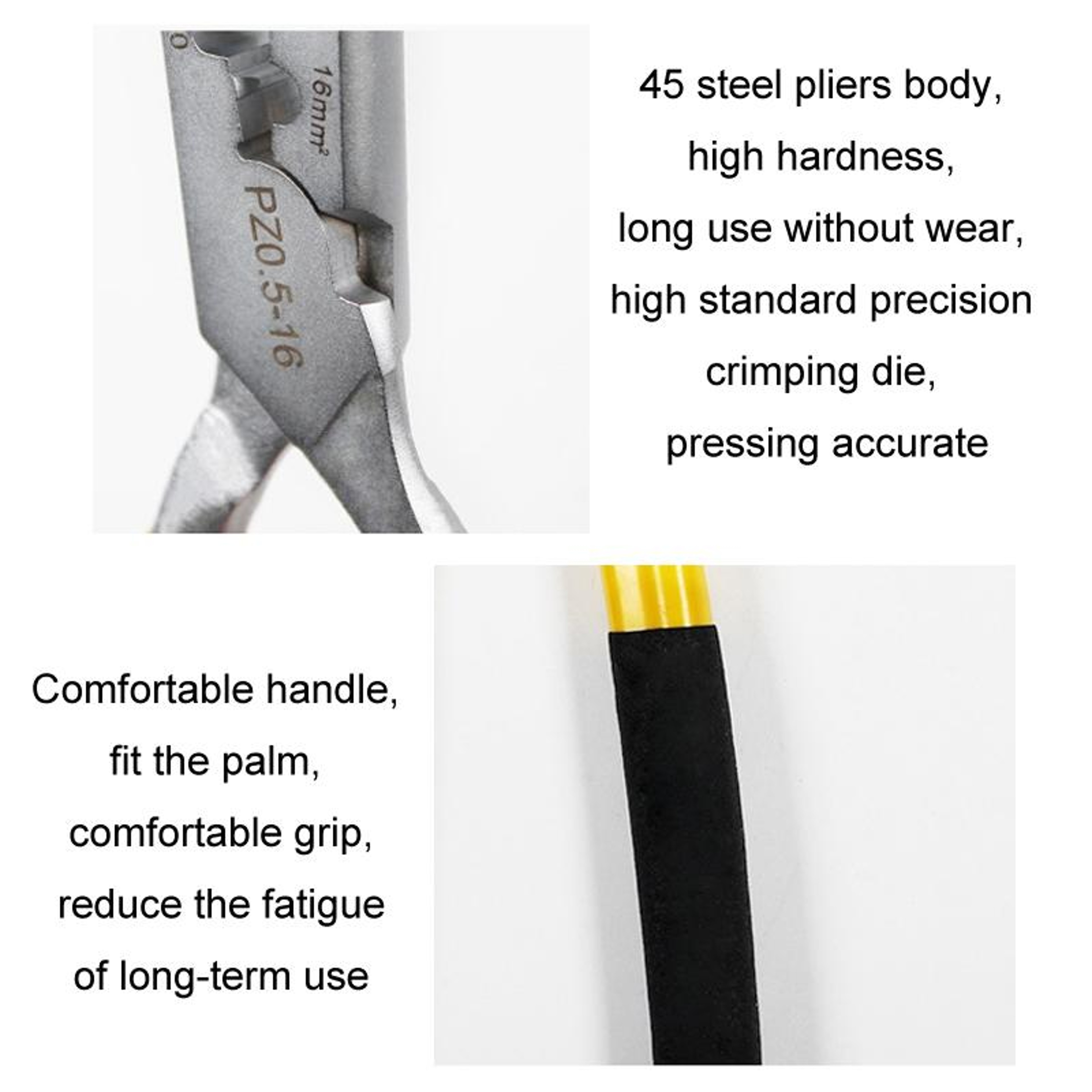ProGrip Ratcheting Crimping Pliers For Wire Ferrules And Electrical Terminals 4