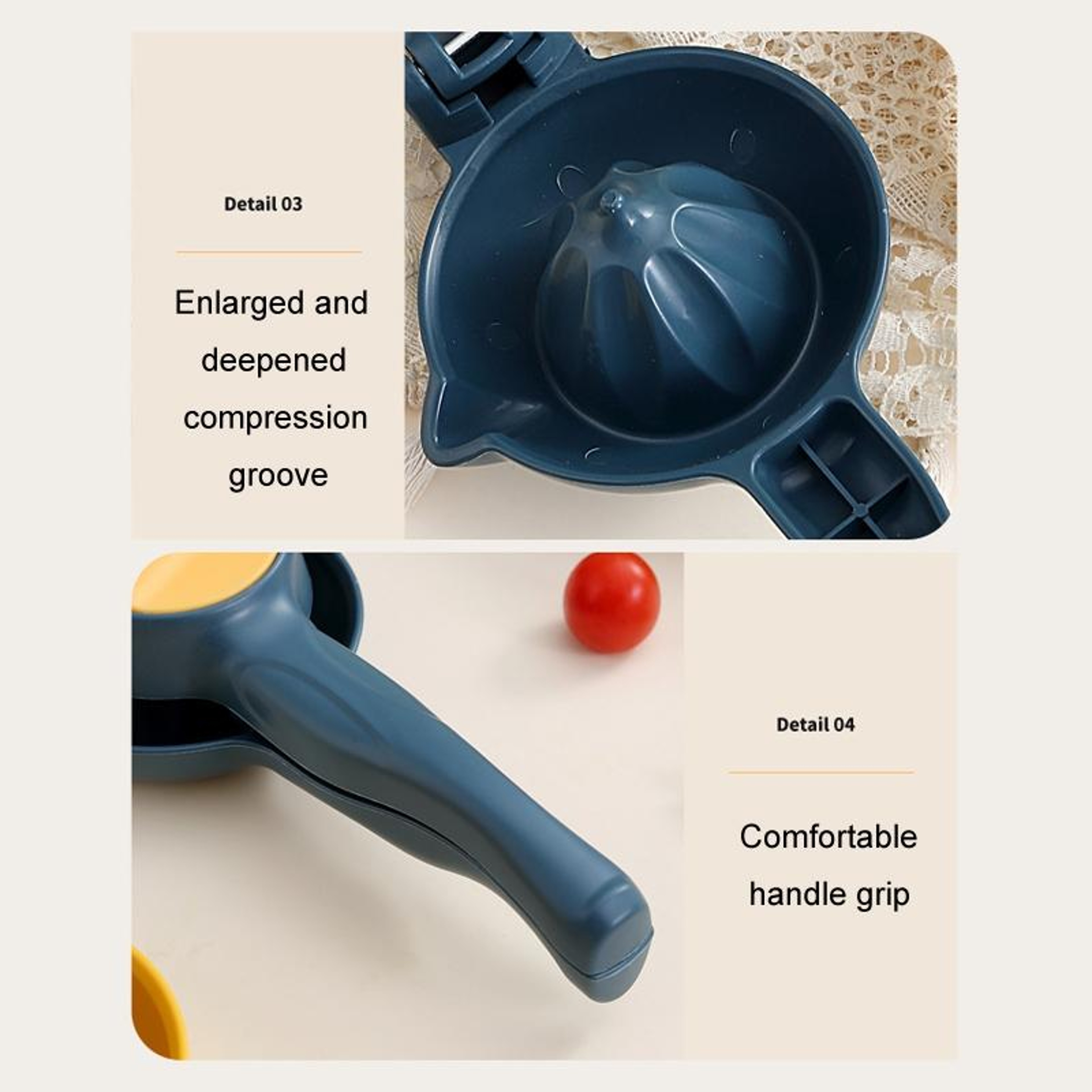 Foldable Manual Lemon Juicer Handheld Citrus Squeezer Portable Kitchen Tool 6