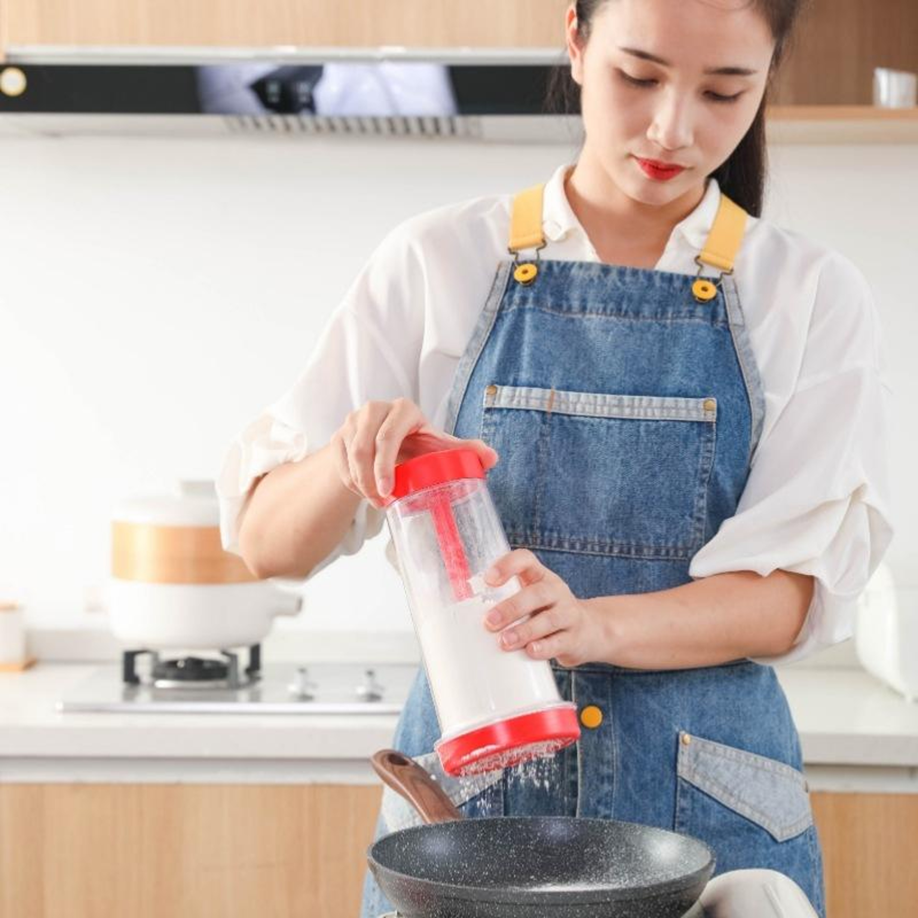 Handheld Rotary Flour Sifter Mixing Cup Baking Gadget 4