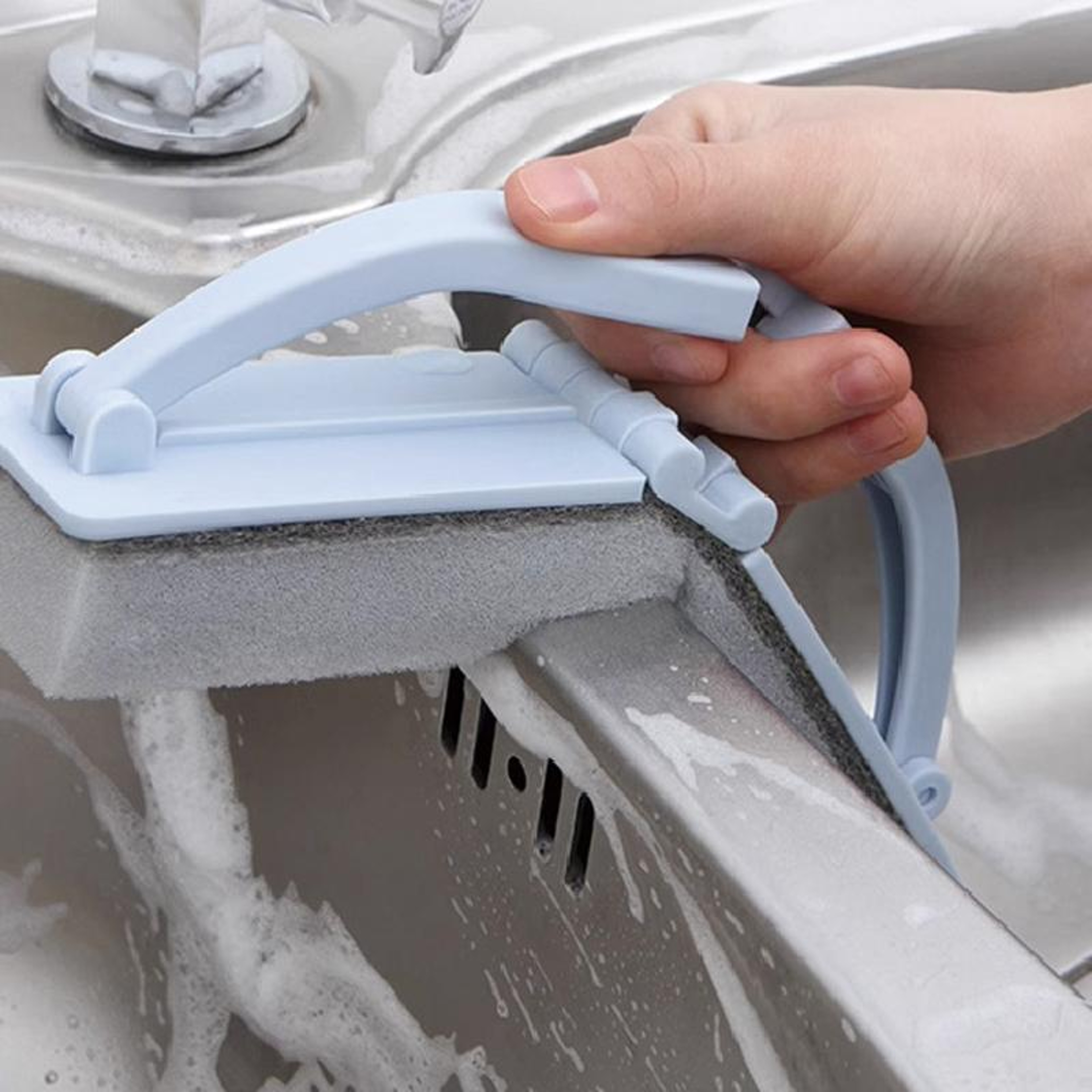 Multi Functional Folding Stove Cleaning Brush Kitchen Grease  Crevice Decontamination Tool 1