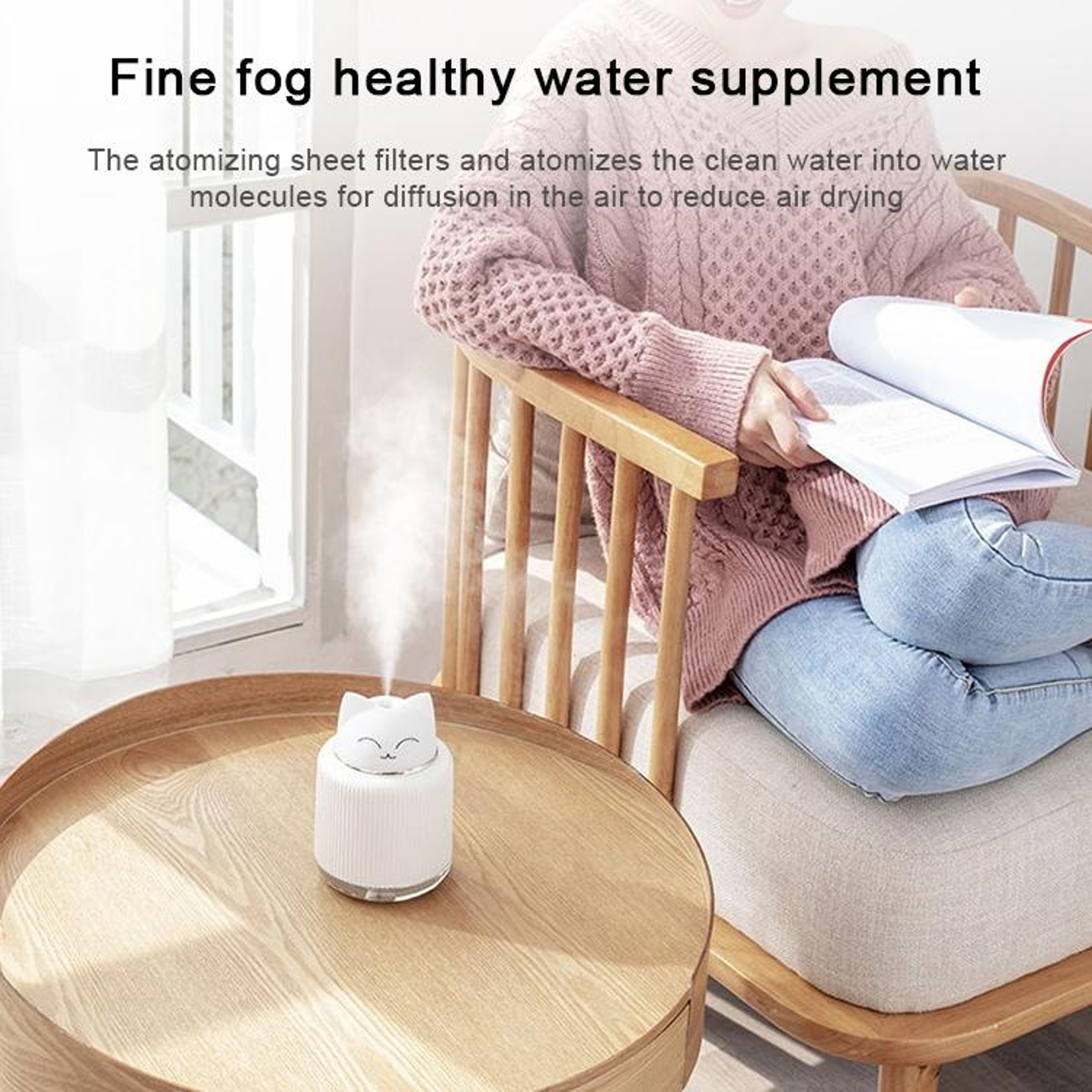 Mini Humidifier Night Light Bedside Lamp For Bedroom Comfort 10