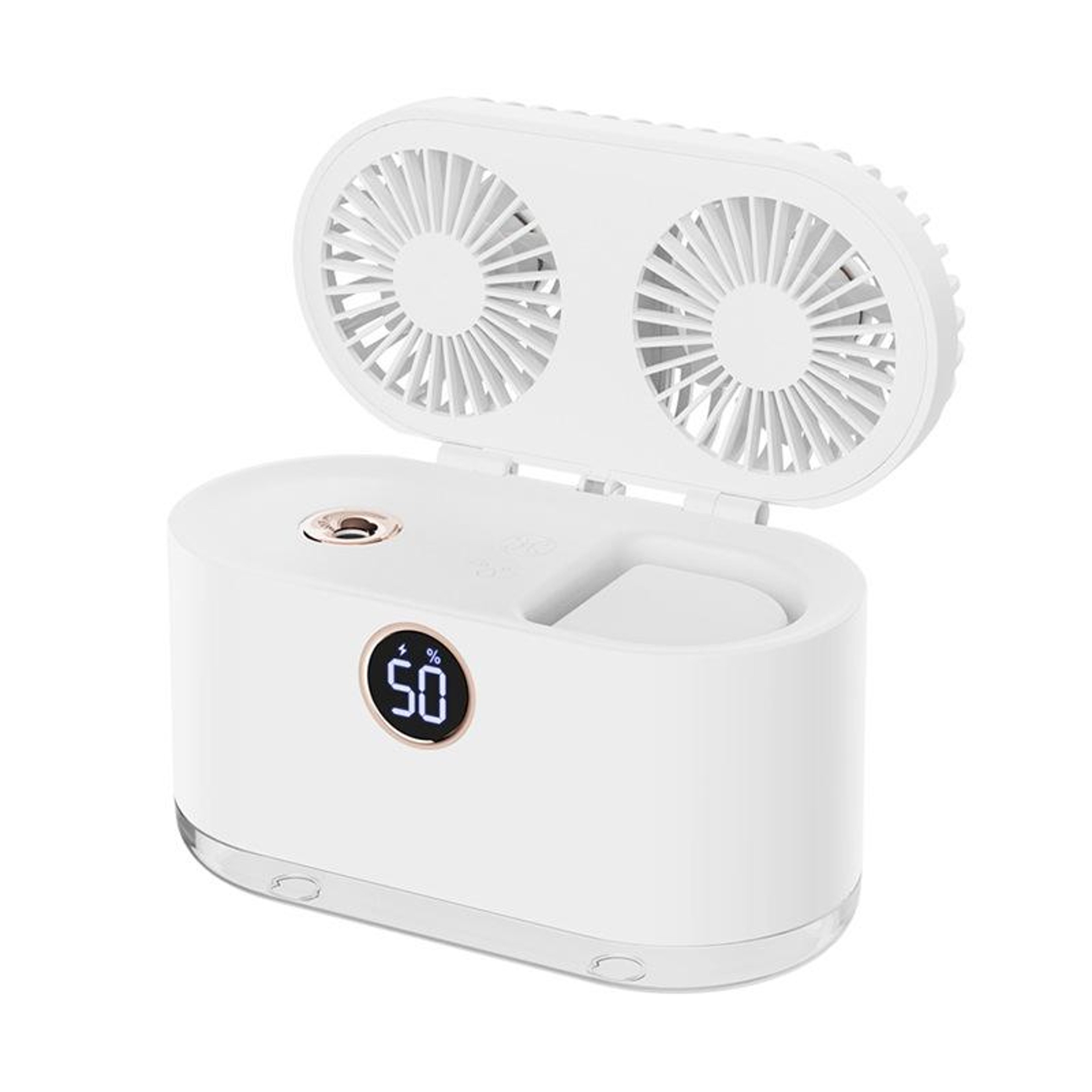 Dual Leaf USB Misting Desktop Air Cooler with Humidifier & Night Light – view 13