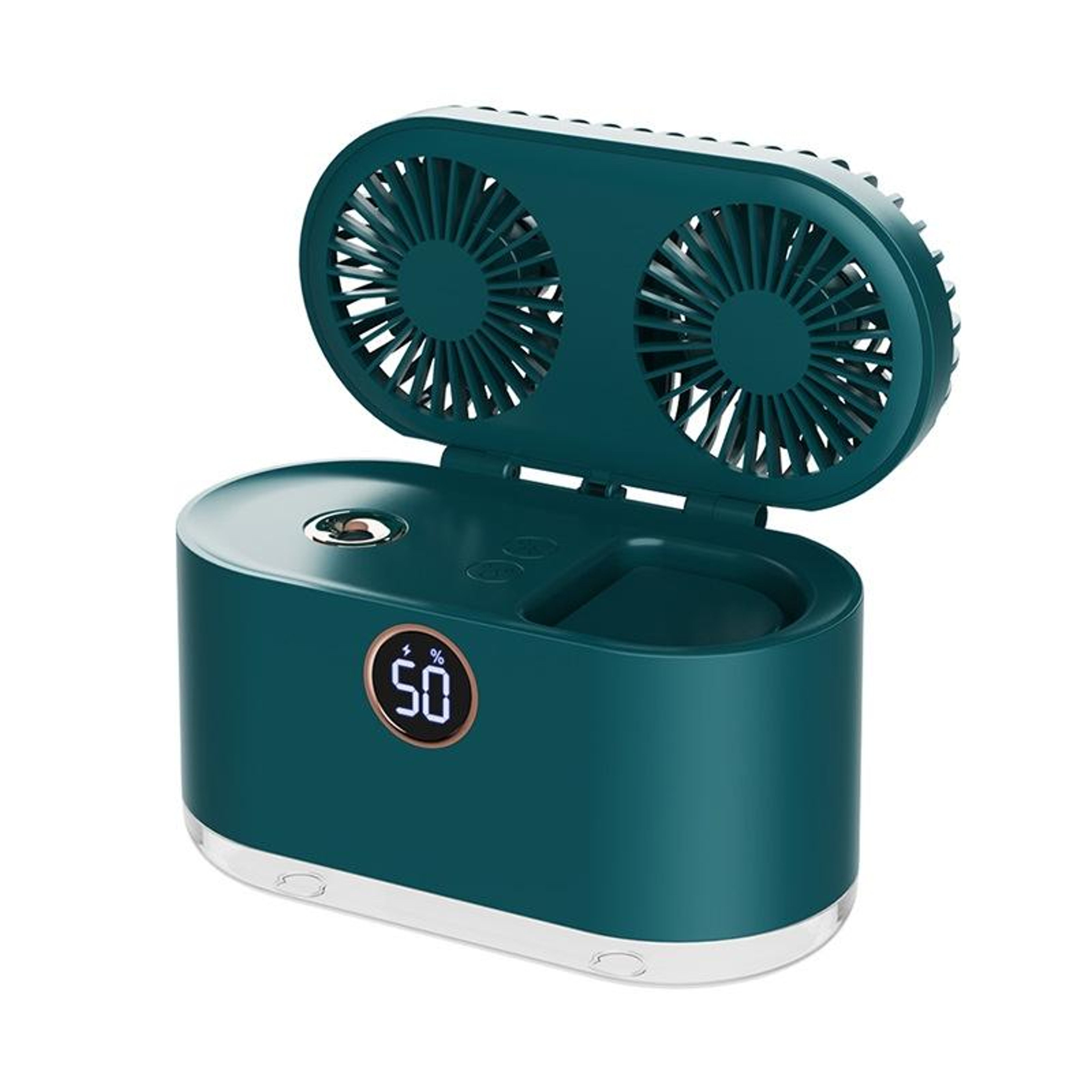 Dual Leaf USB Misting Desktop Air Cooler with Humidifier & Night Light – view 14