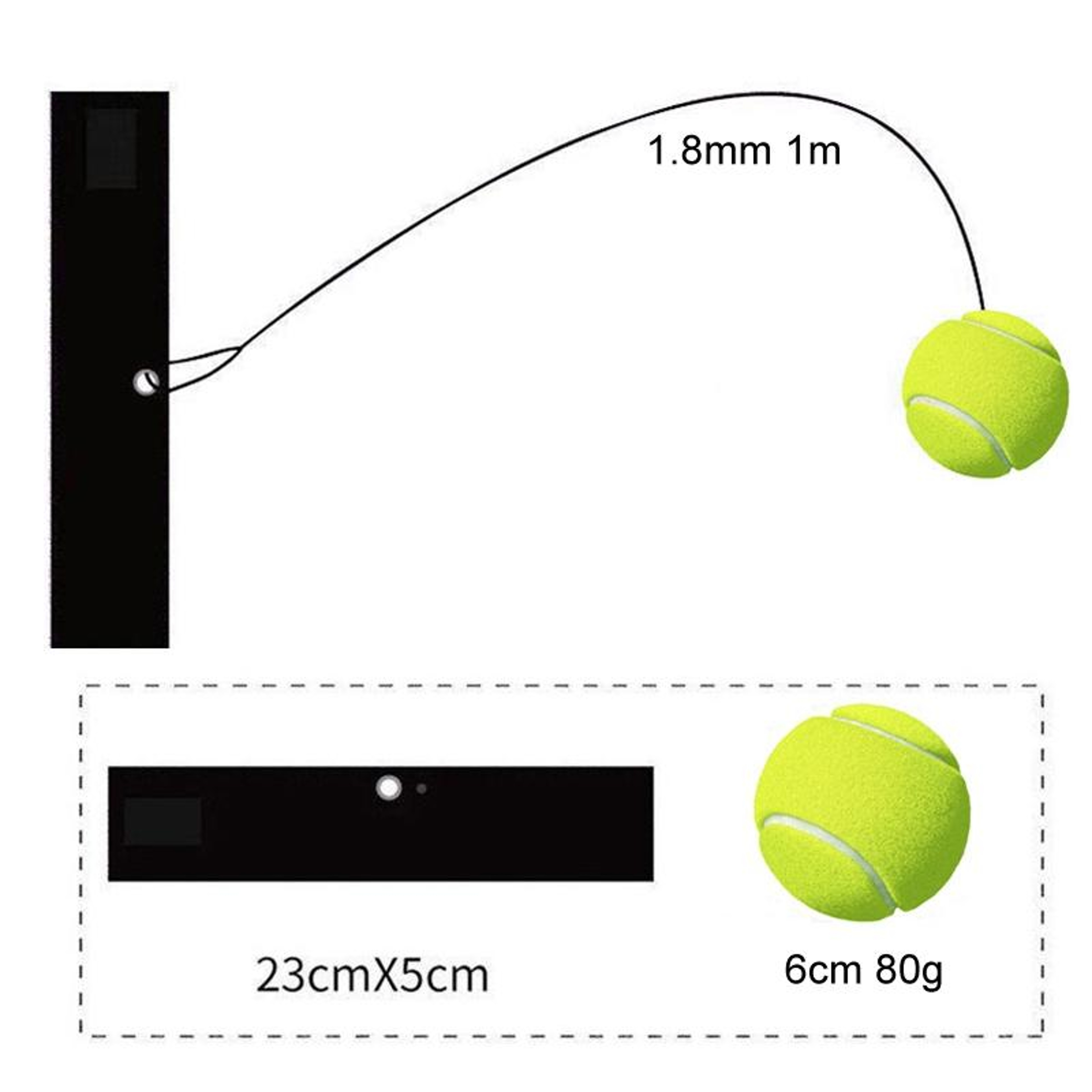 Wrist Reaction Ball Reflex Training Boomerang Ball For Kids Tennis Training Toy 2