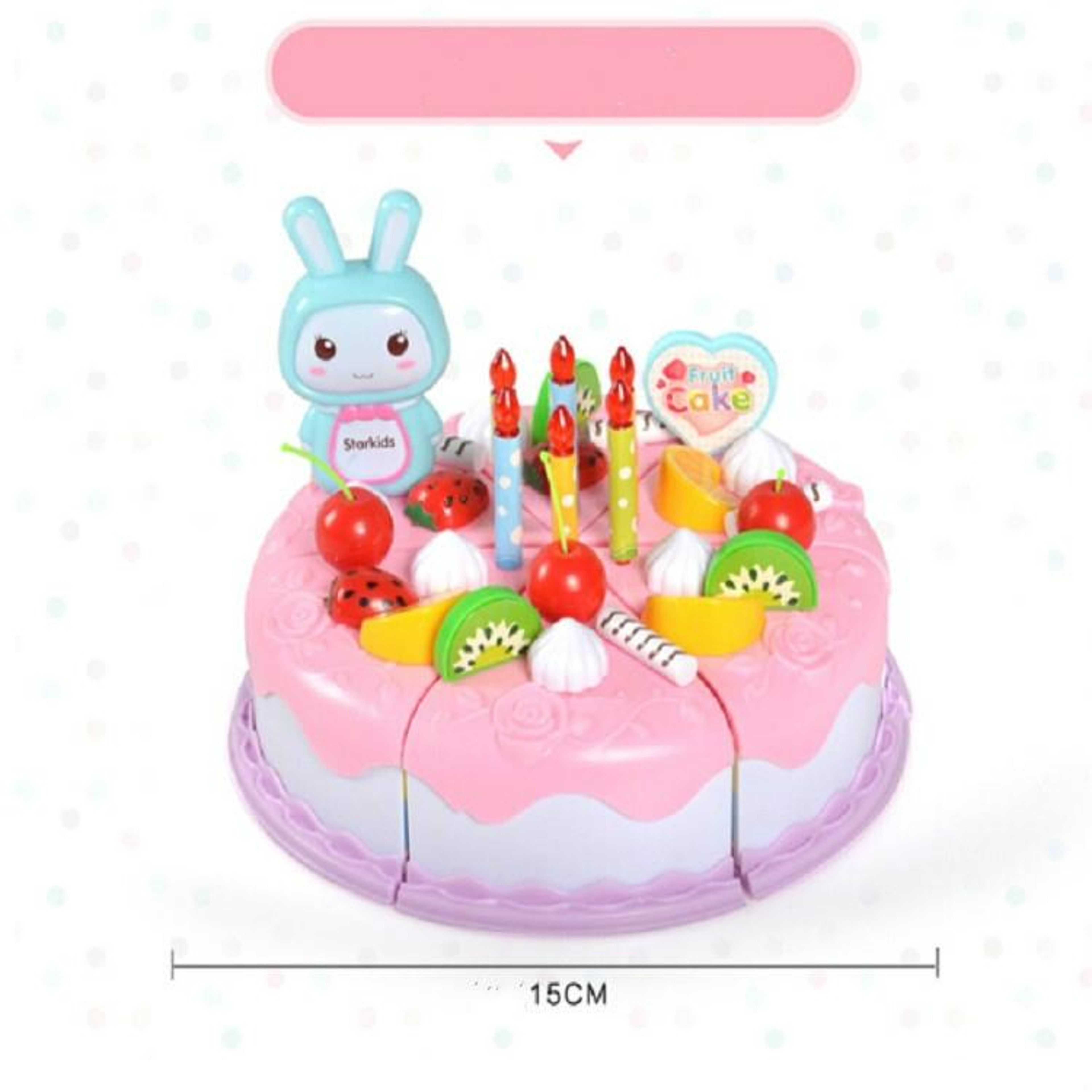 Kids Pretend Play Kitchen Fruit Cutting Toy Set Educational Role Play Food Cake Toys For Toddlers 5