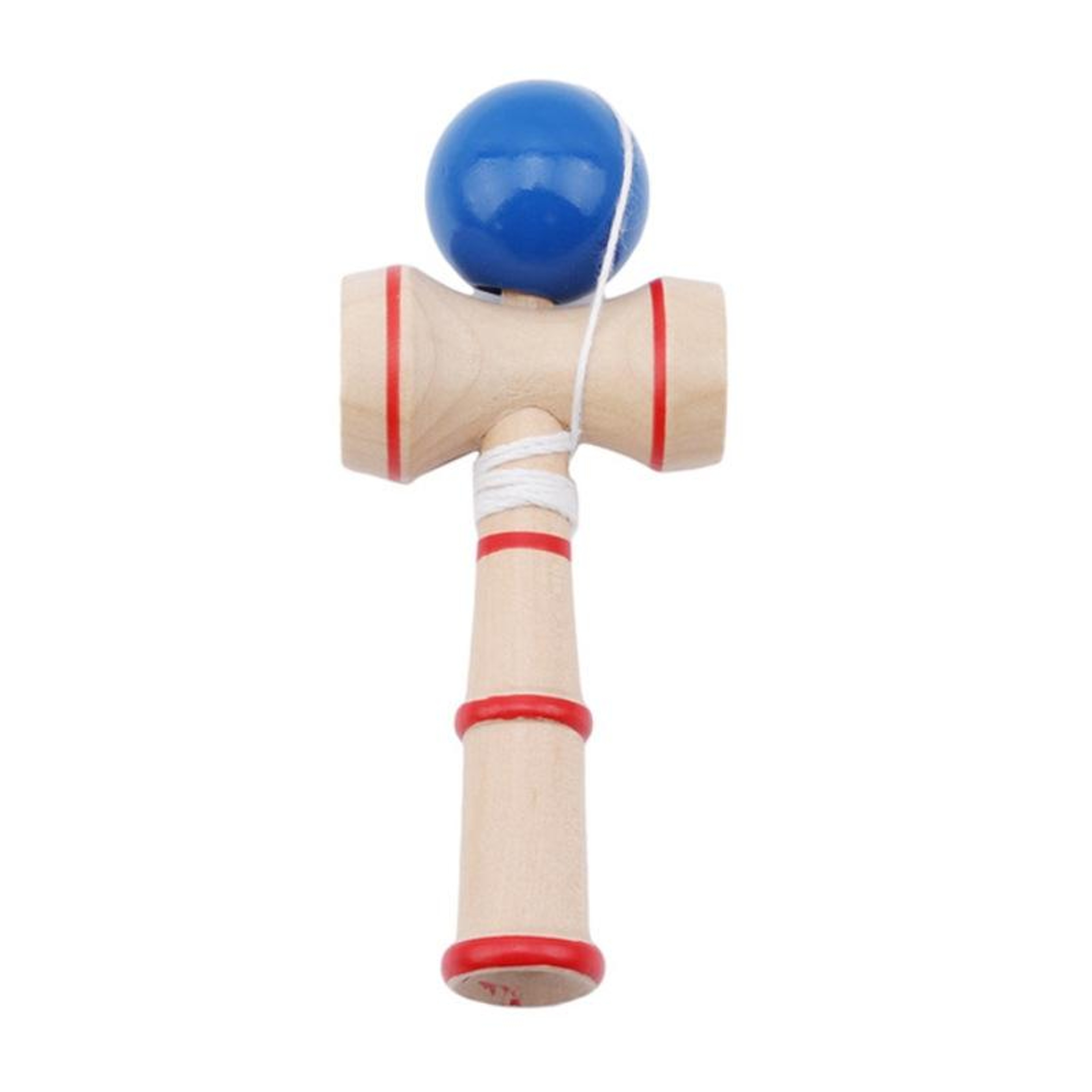 Classic Wooden Kendama Skill Toy with Extra String Red Beginner Juggling Cup Game – view 7