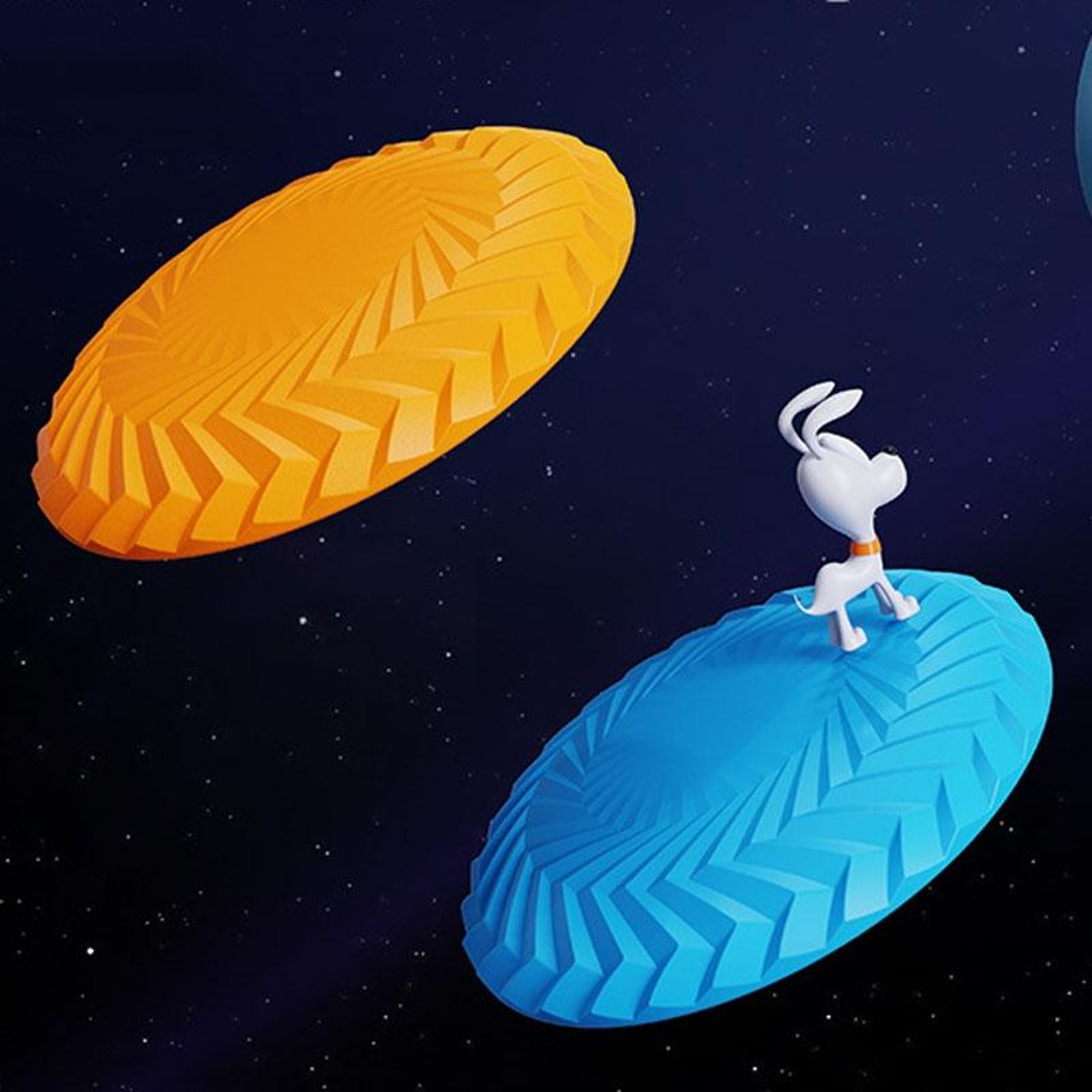 AquaFly Floating Dog Frisbee Toy Bite Resistant Interactive Fetch Trainer 1