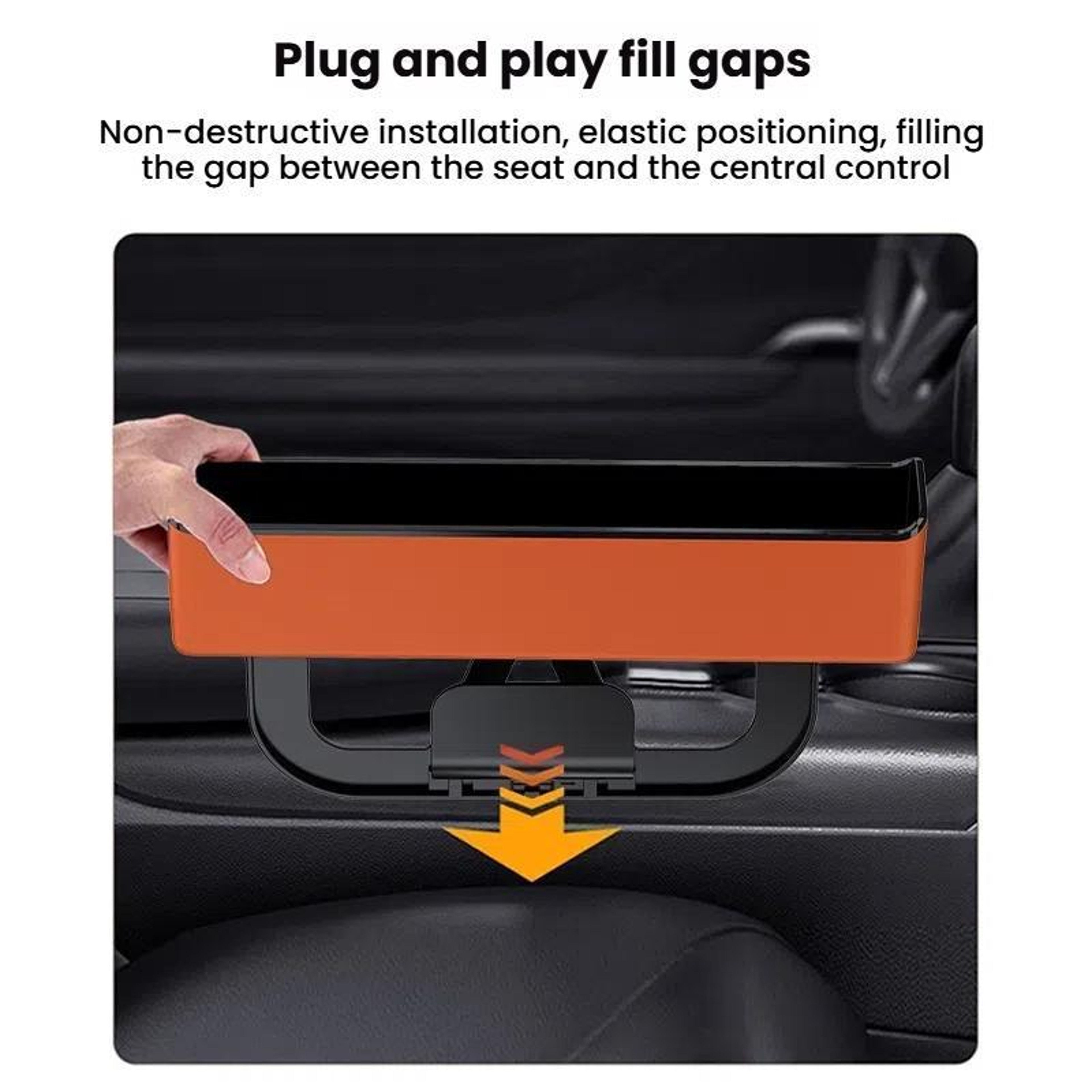 DriveEase Car Seat Gap Organizer  Storage Box Universal Seat Gap Filler 3