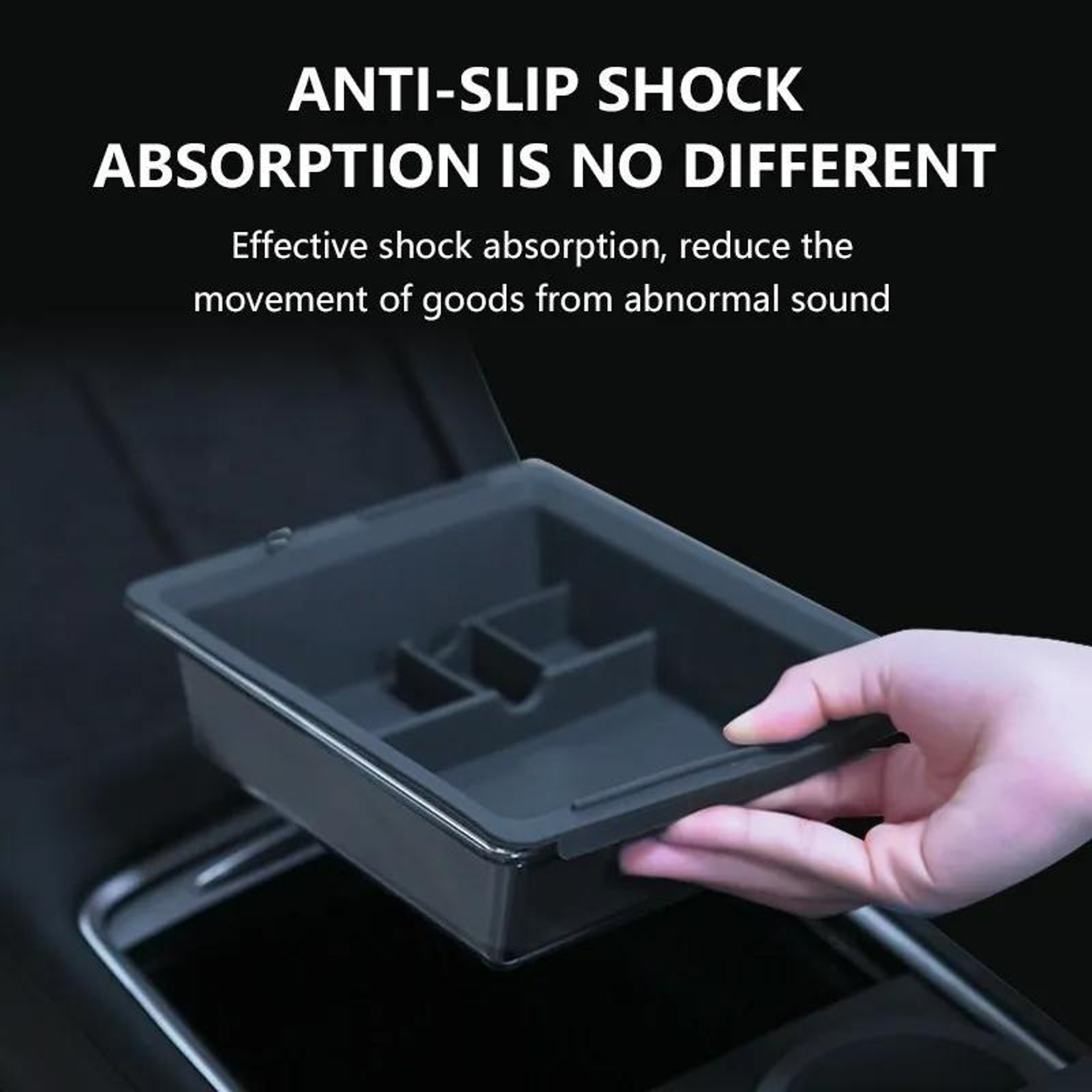 Tesla Model Armrest Storage Organizer Tray Custom Fit Center Console Storage Box 2
