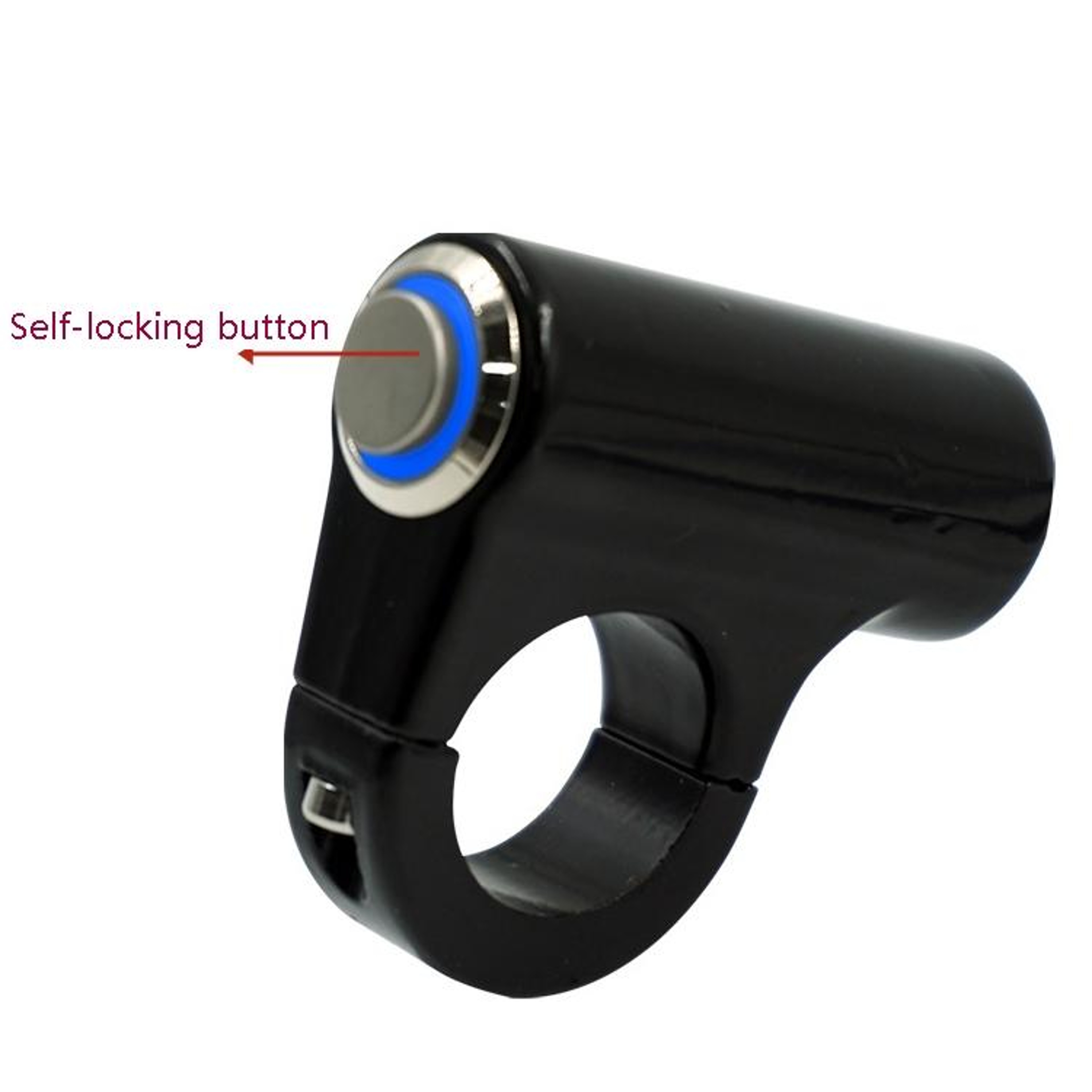 LED Self Locking Motorcycle Handlebar Switch Waterproof Aluminum Alloy Control Button 1
