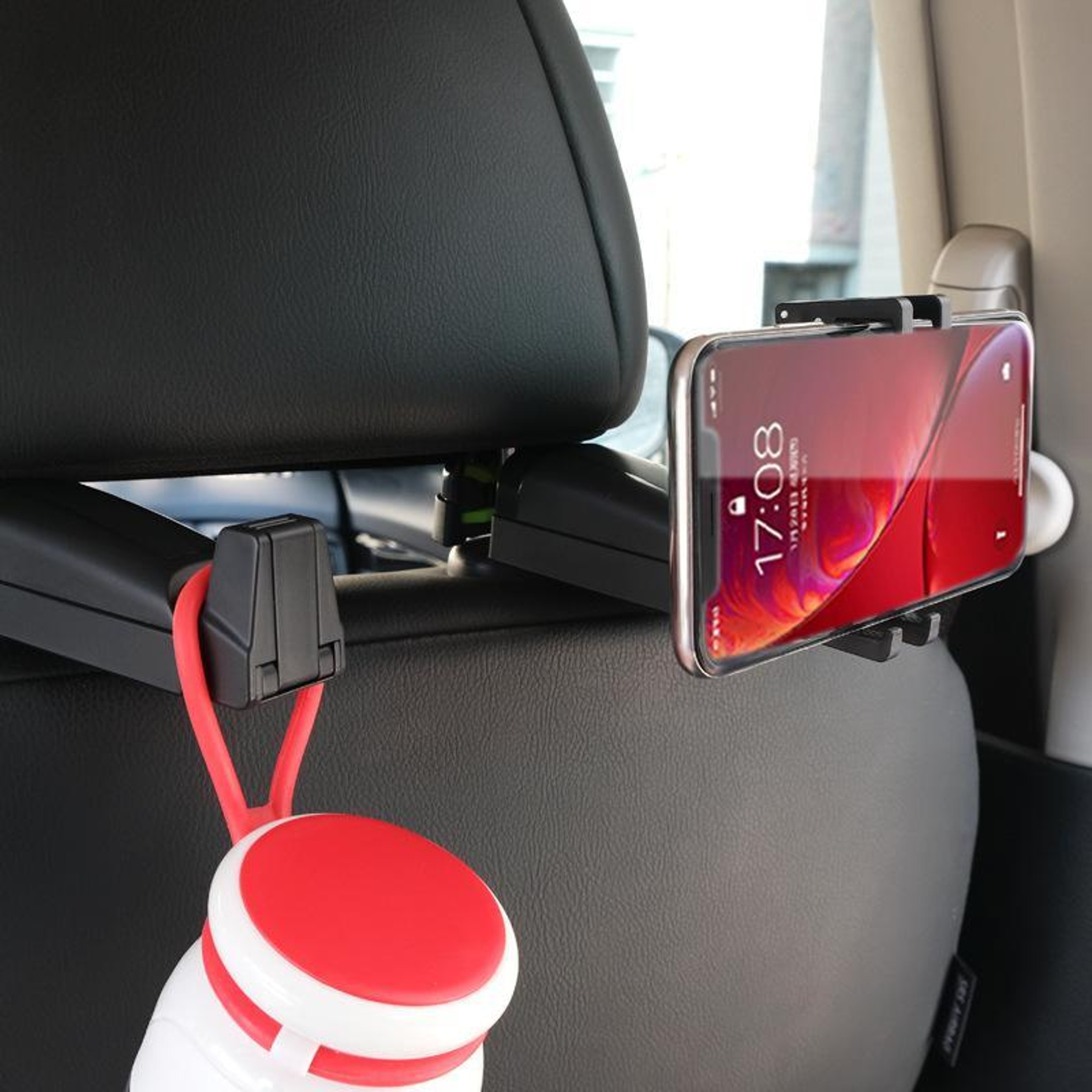 Extendable Hidden Hook Car Phone Holder for Air Vent Secure Universal Phone Mount – view 8