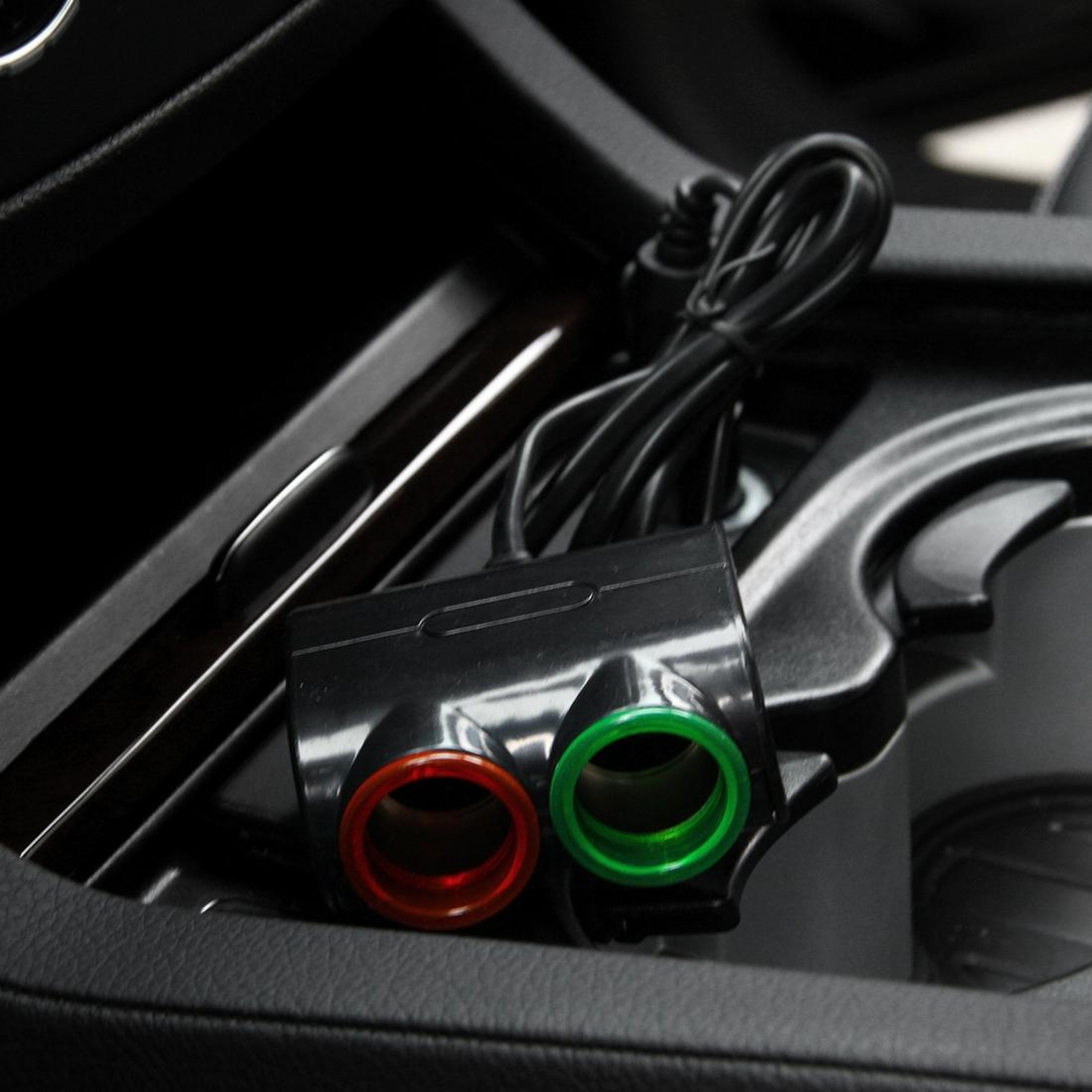 Olesson Dual Socket USB Car Charger With LED Light Car Cigarette Lighter Splitter 6