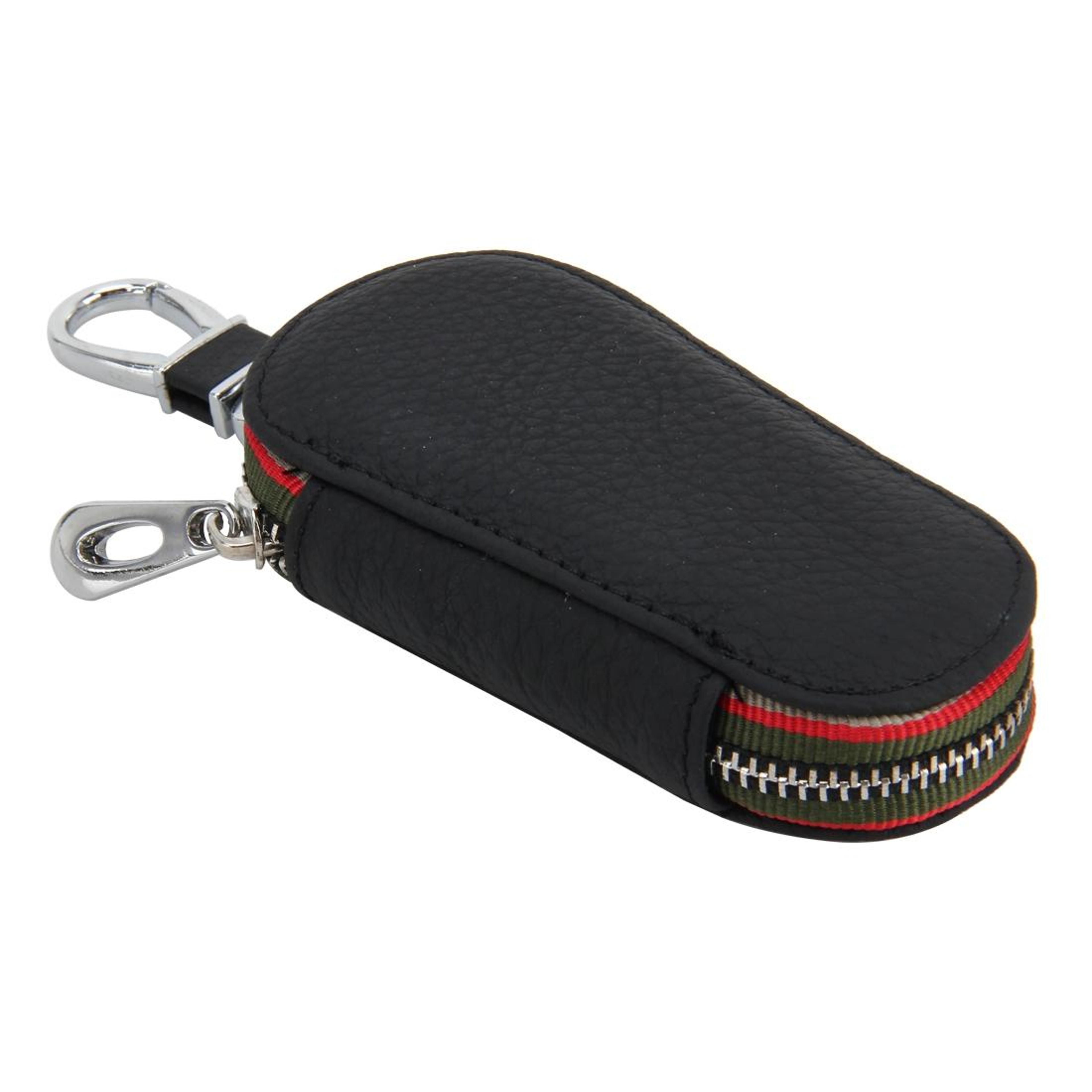 Compact Genuine Leather Car Key Wallet Case With Keychain For Men  Women 6