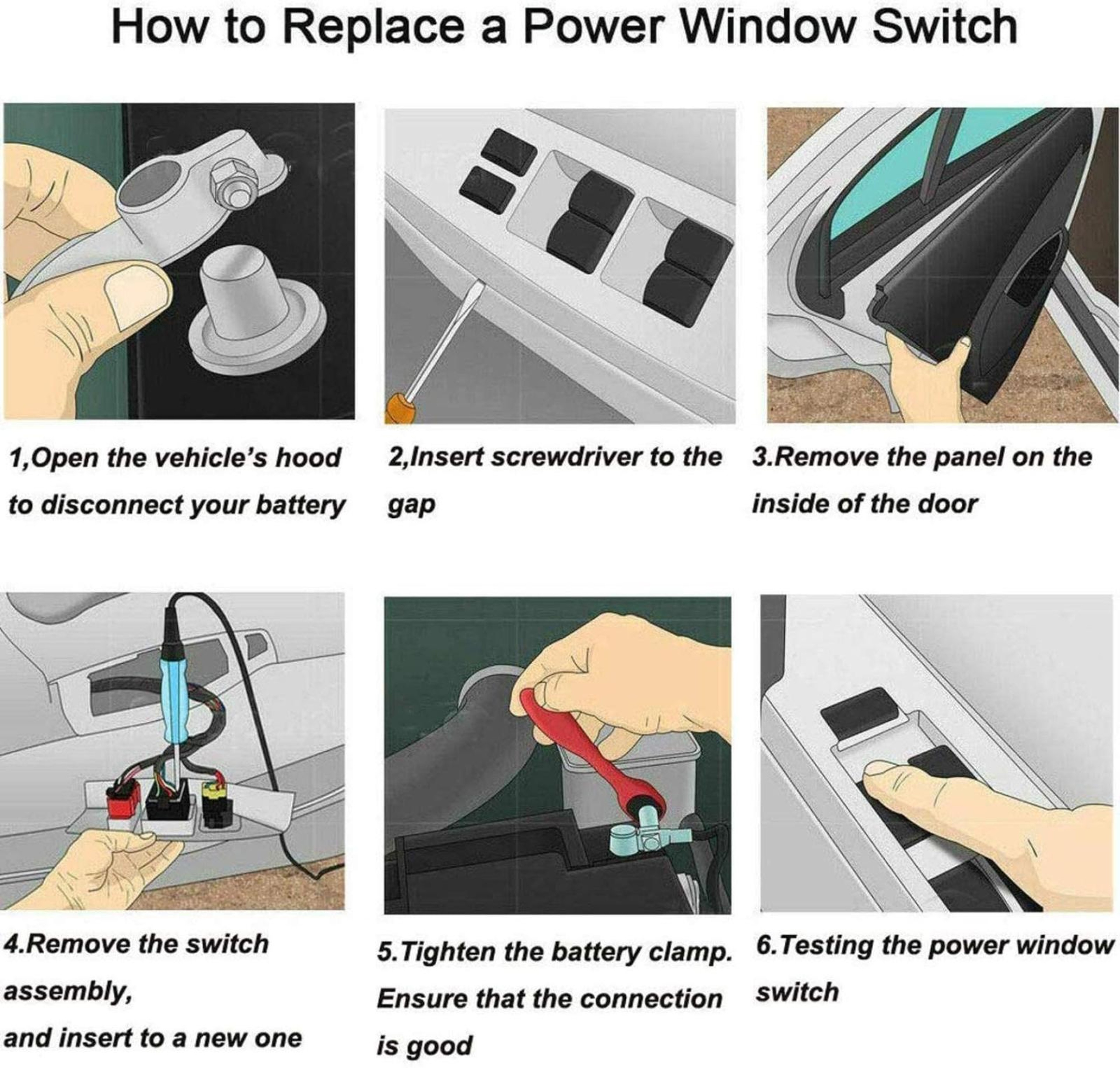 Power Window Switch Replacement Control for Smooth Window Operation – view 5