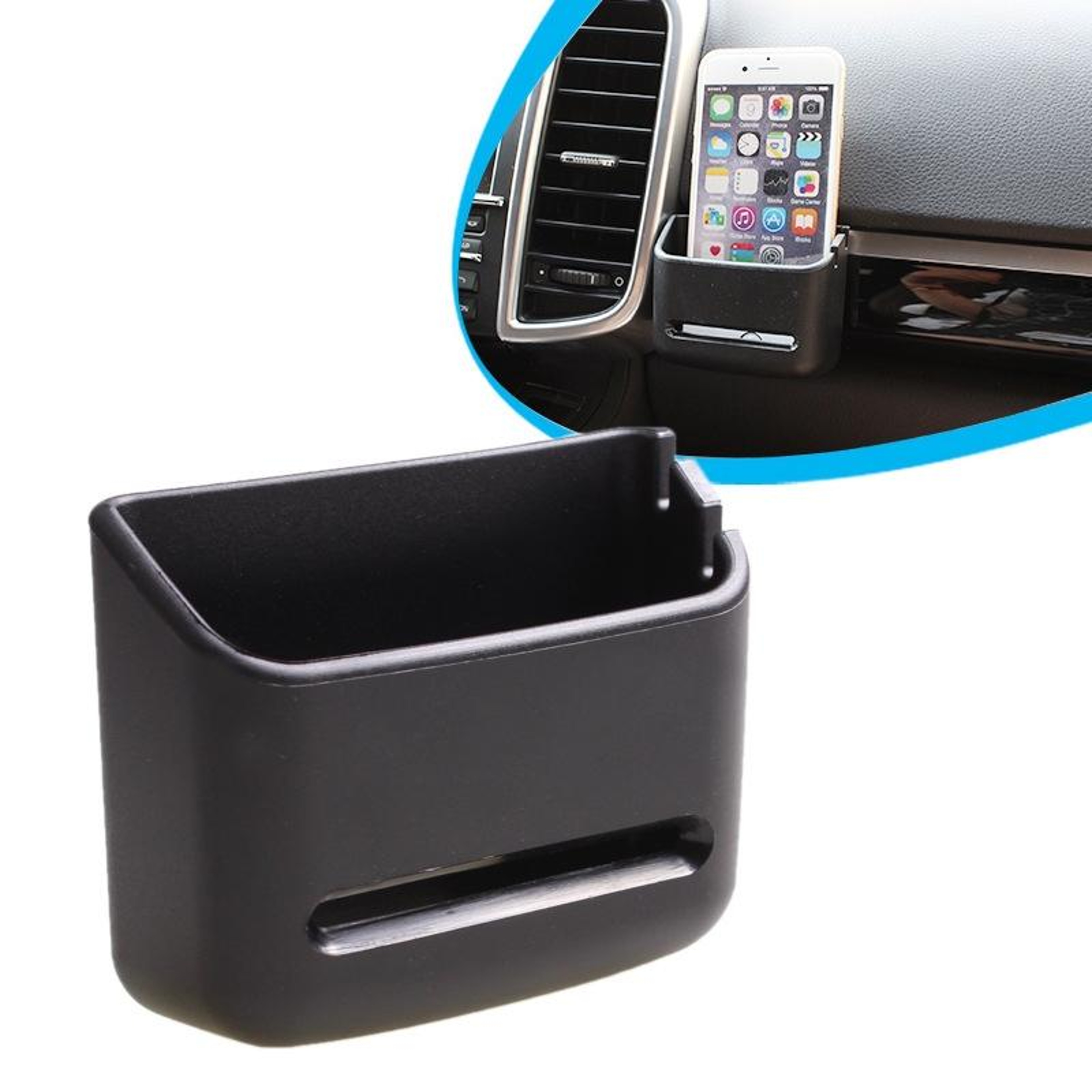 DriveMate Adhesive Car Phone Holder  Car Storage Box Organizer 0