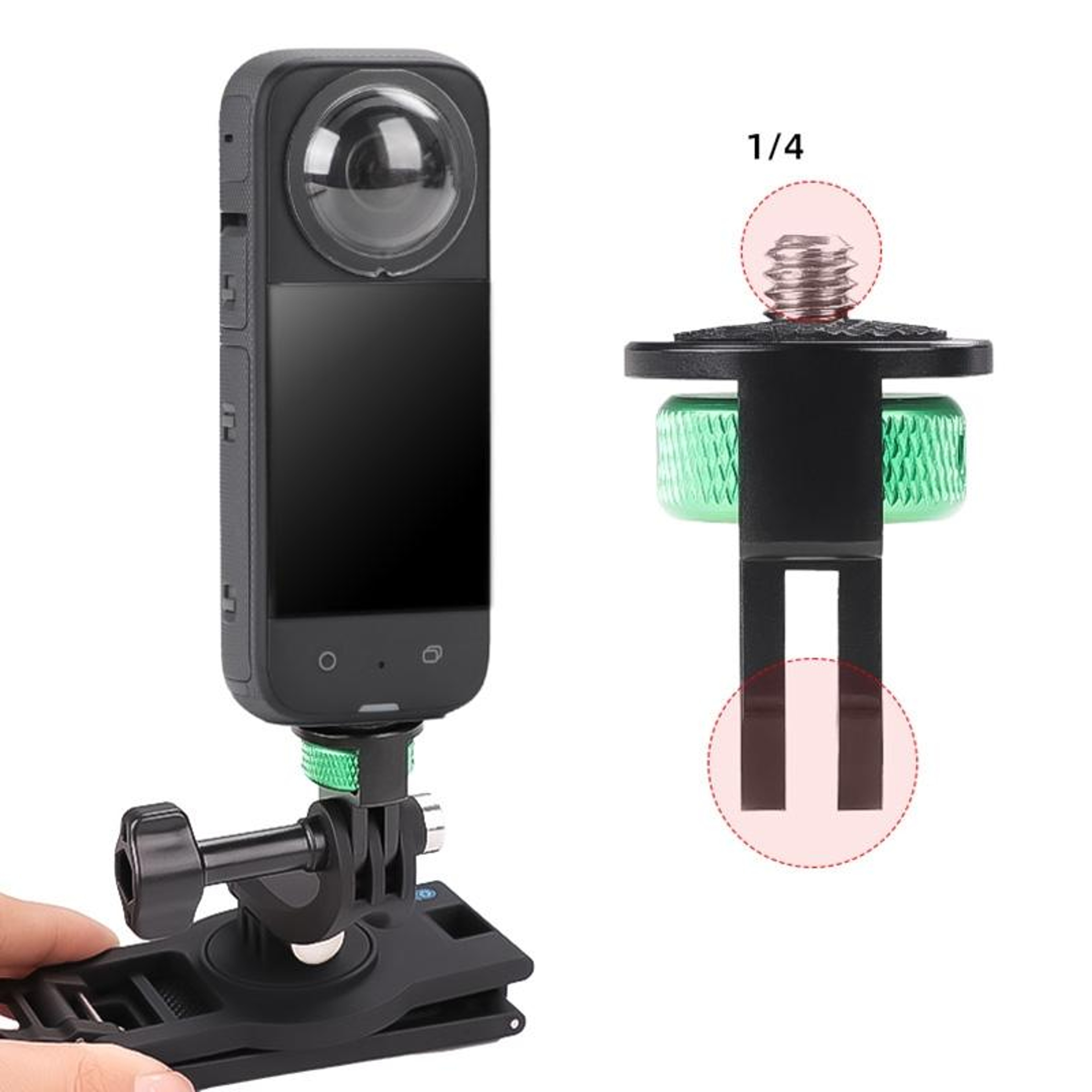 Universal Action Camera Adapter With Adjustable Screw Metal Mount For Tripods  Accessories 3