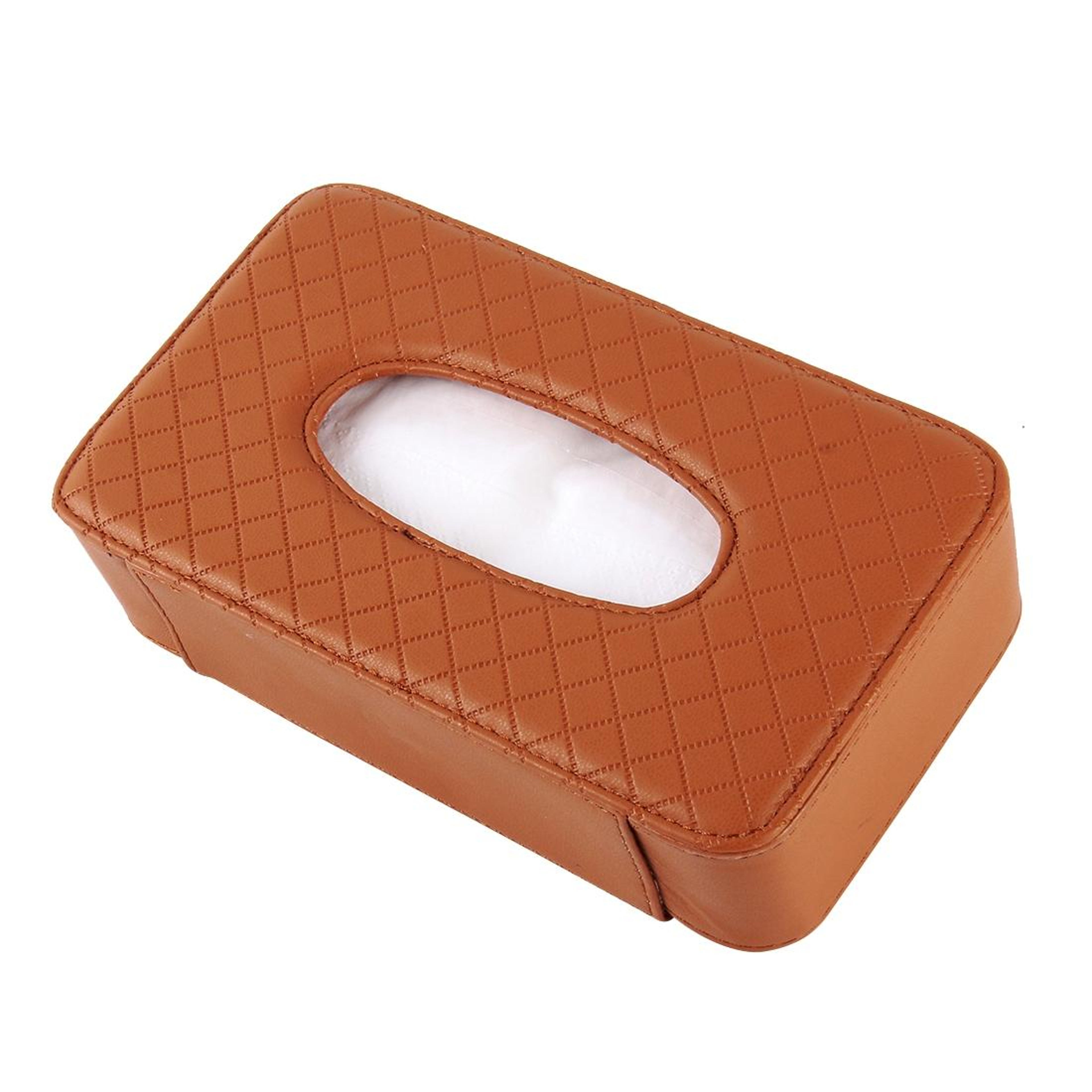 Car Sun Visor Tissue Holder Organizer with PU Leather Napkin Dispenser & Included Tissues – view 2