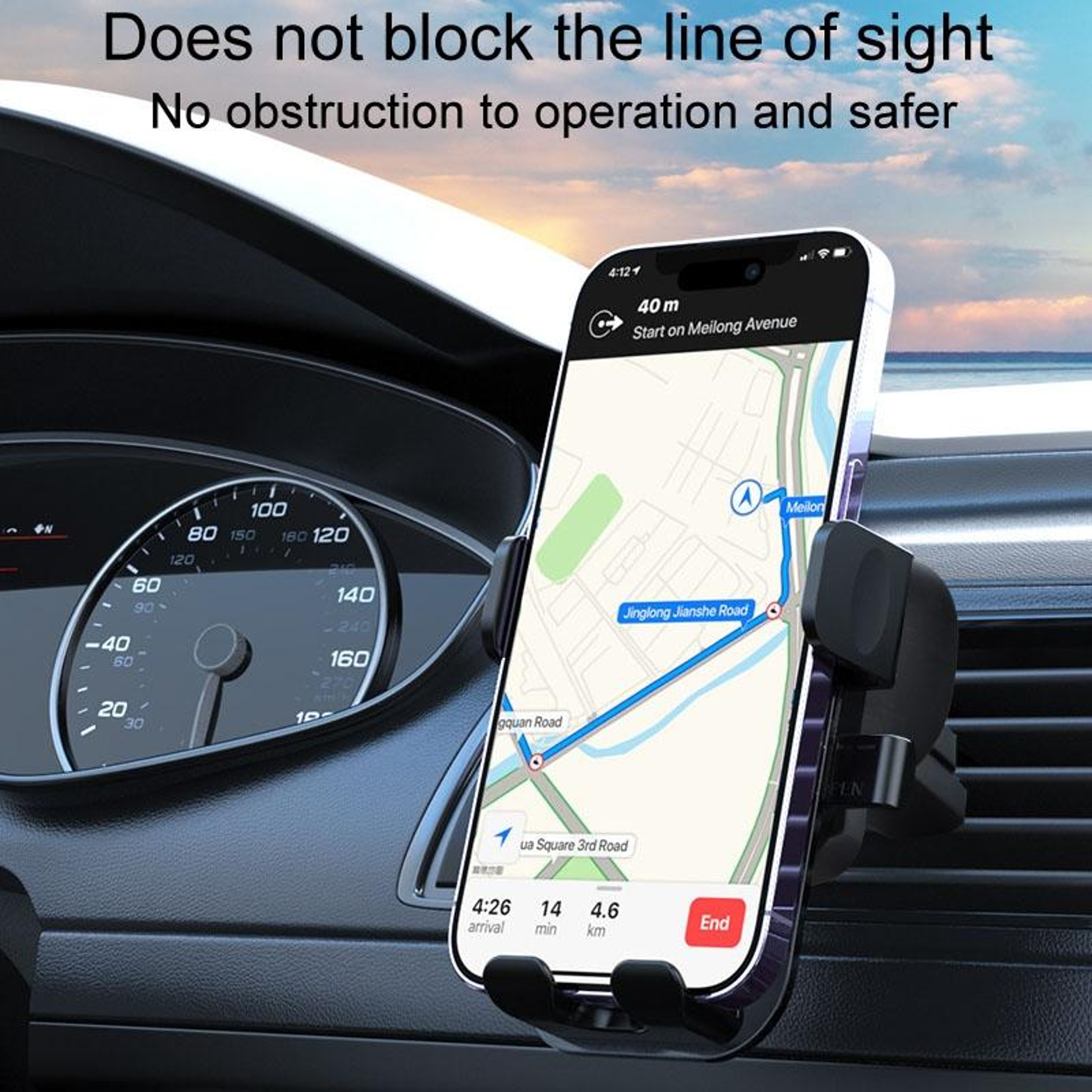 MirrorView Air Vent Car Phone Mount Secure Navigation Holder 3