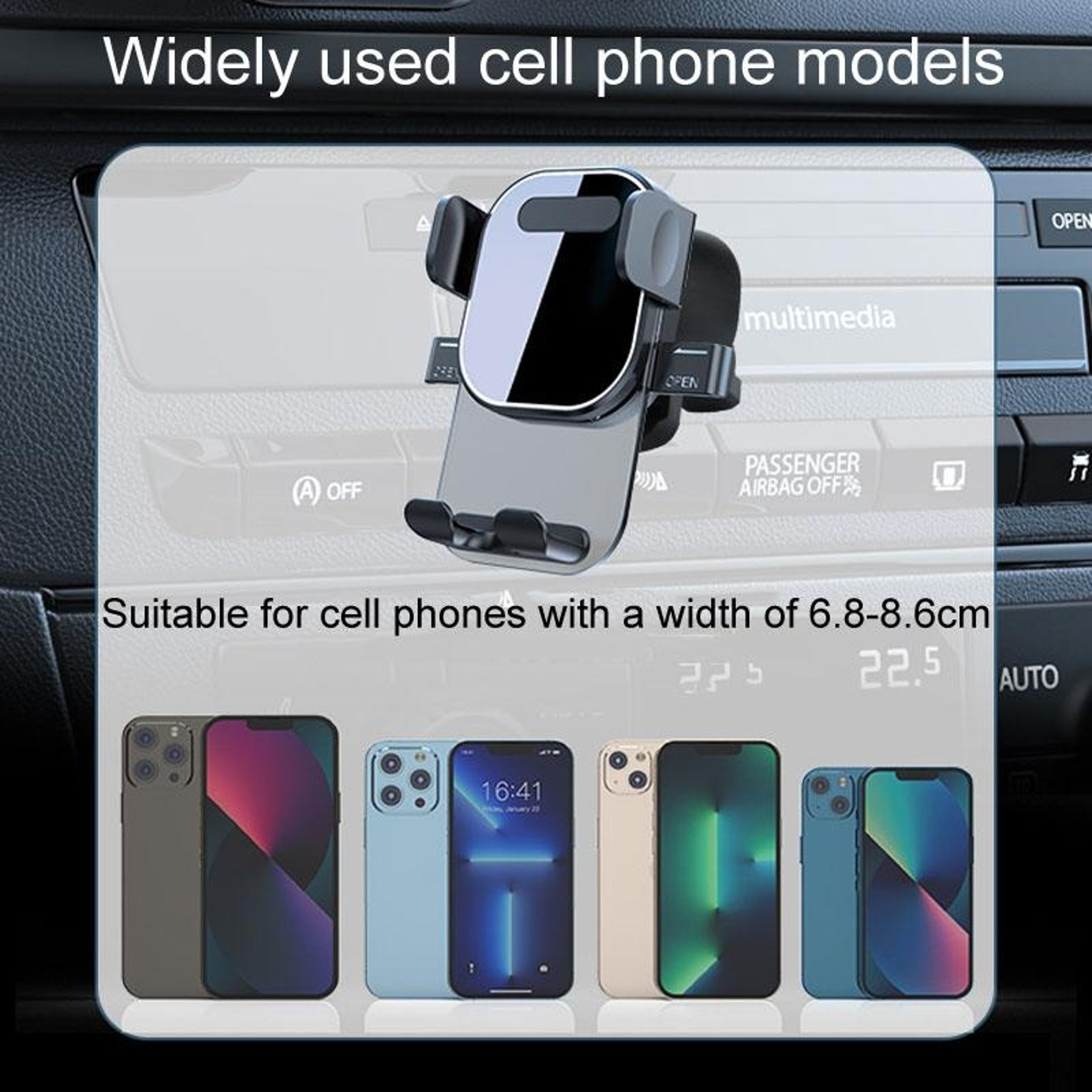 MirrorView Air Vent Car Phone Mount Secure Navigation Holder 7