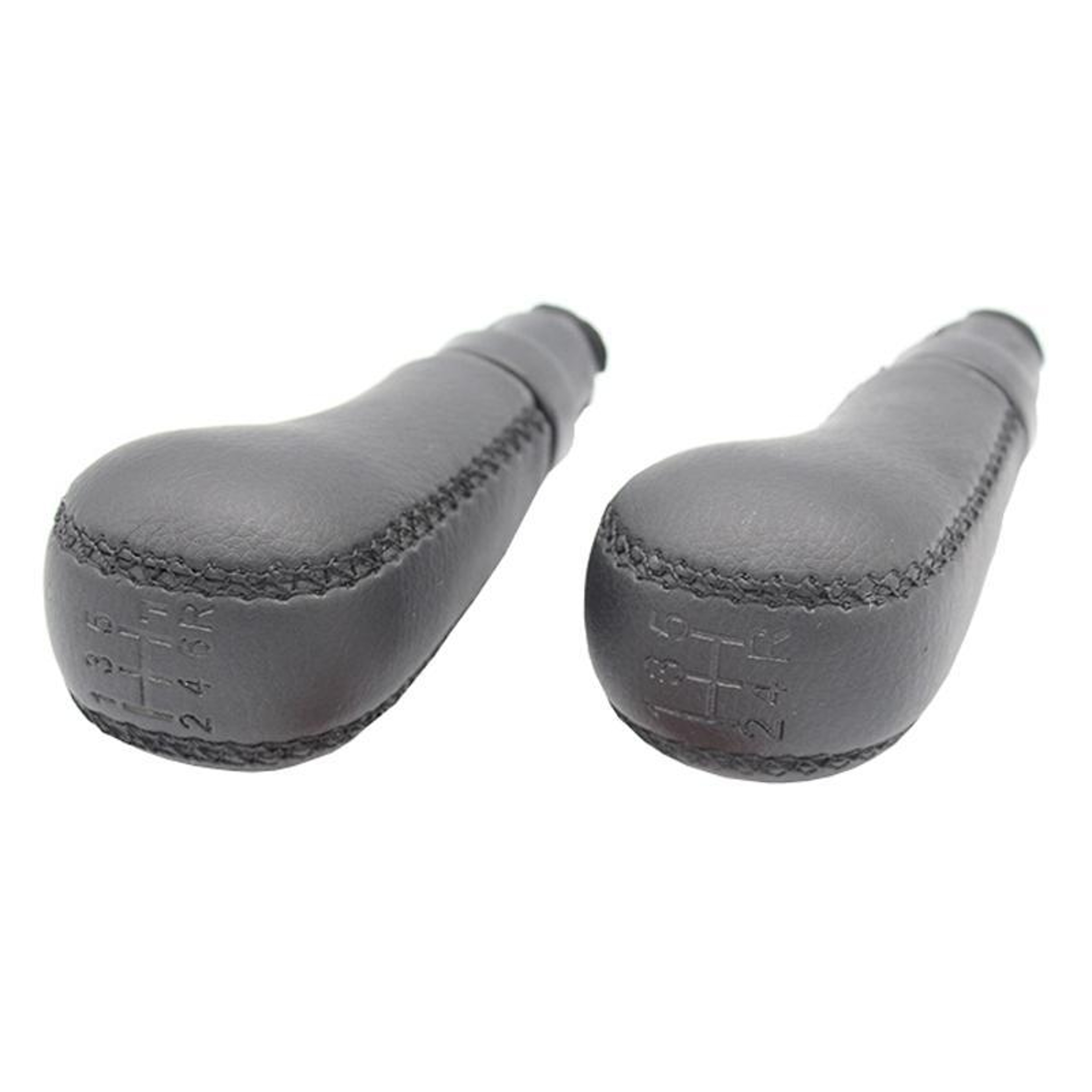 Black Leather Manual Gear Shift Knob Replacement for S60 S80 V70 XC70 – view 2