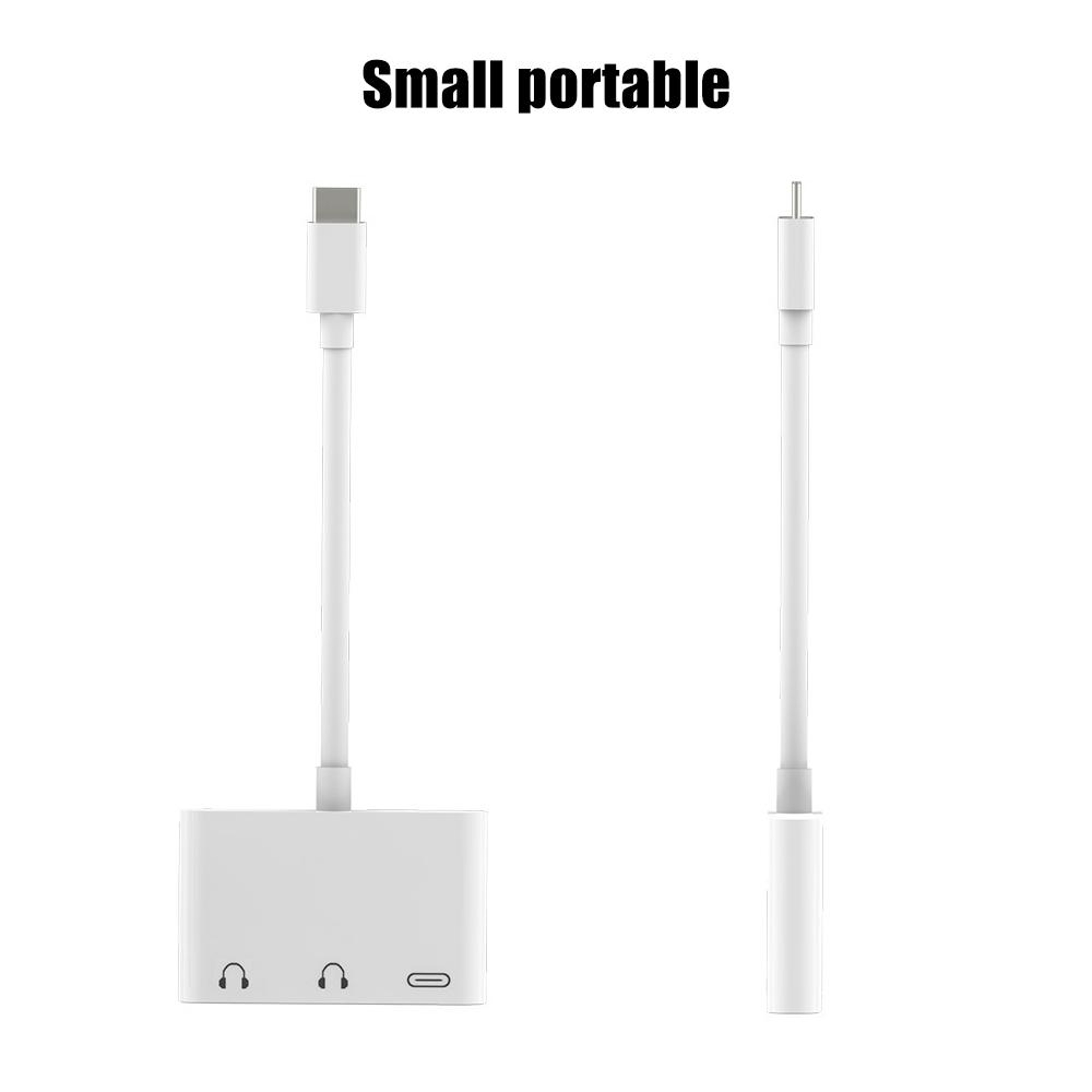 USB C Audio & Fast Charging Adapter with Dual Headphone Splitter – view 2
