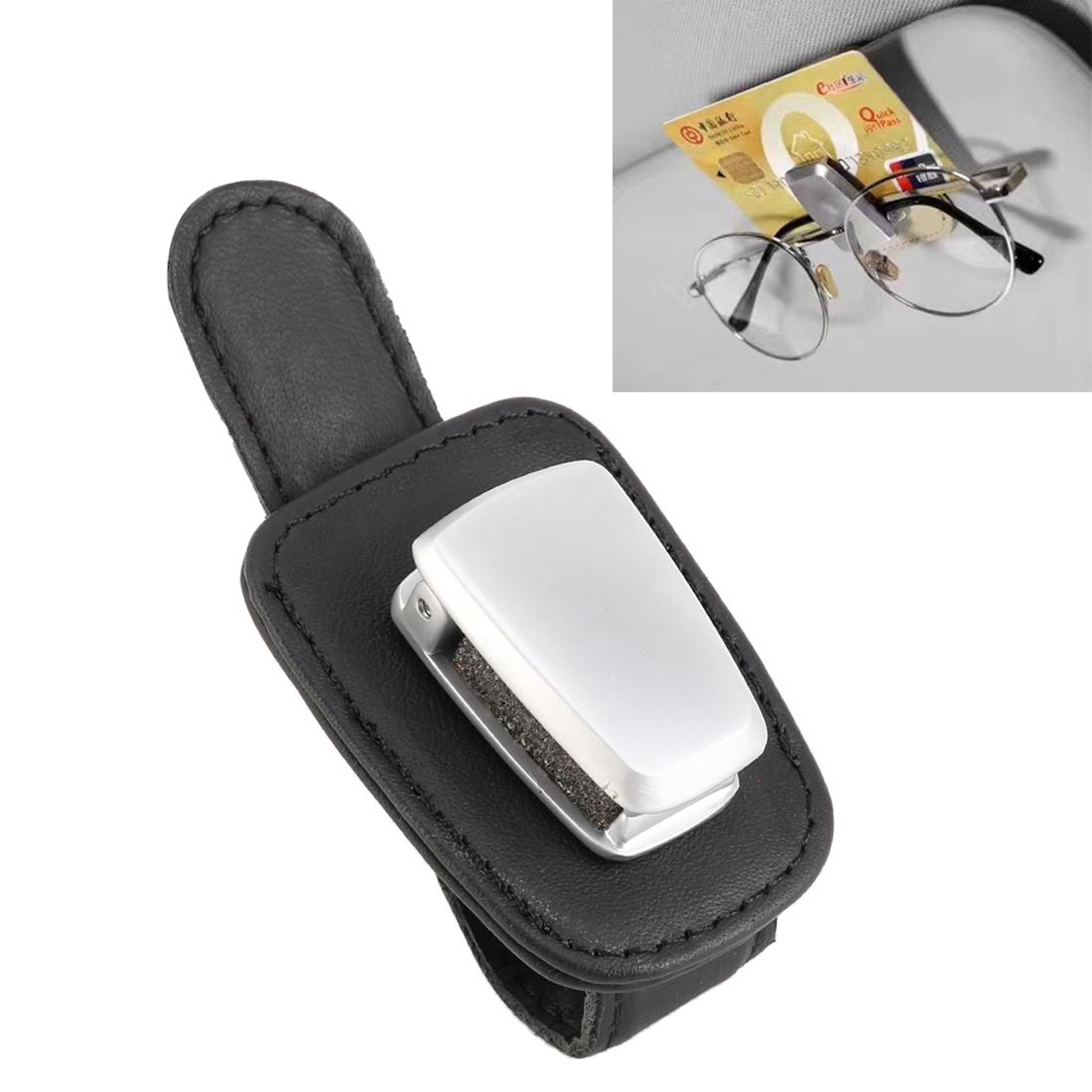 Car Visor Sunglasses Clip Holder Multi Functional Eyeglass Organizer For Safe Driving 9
