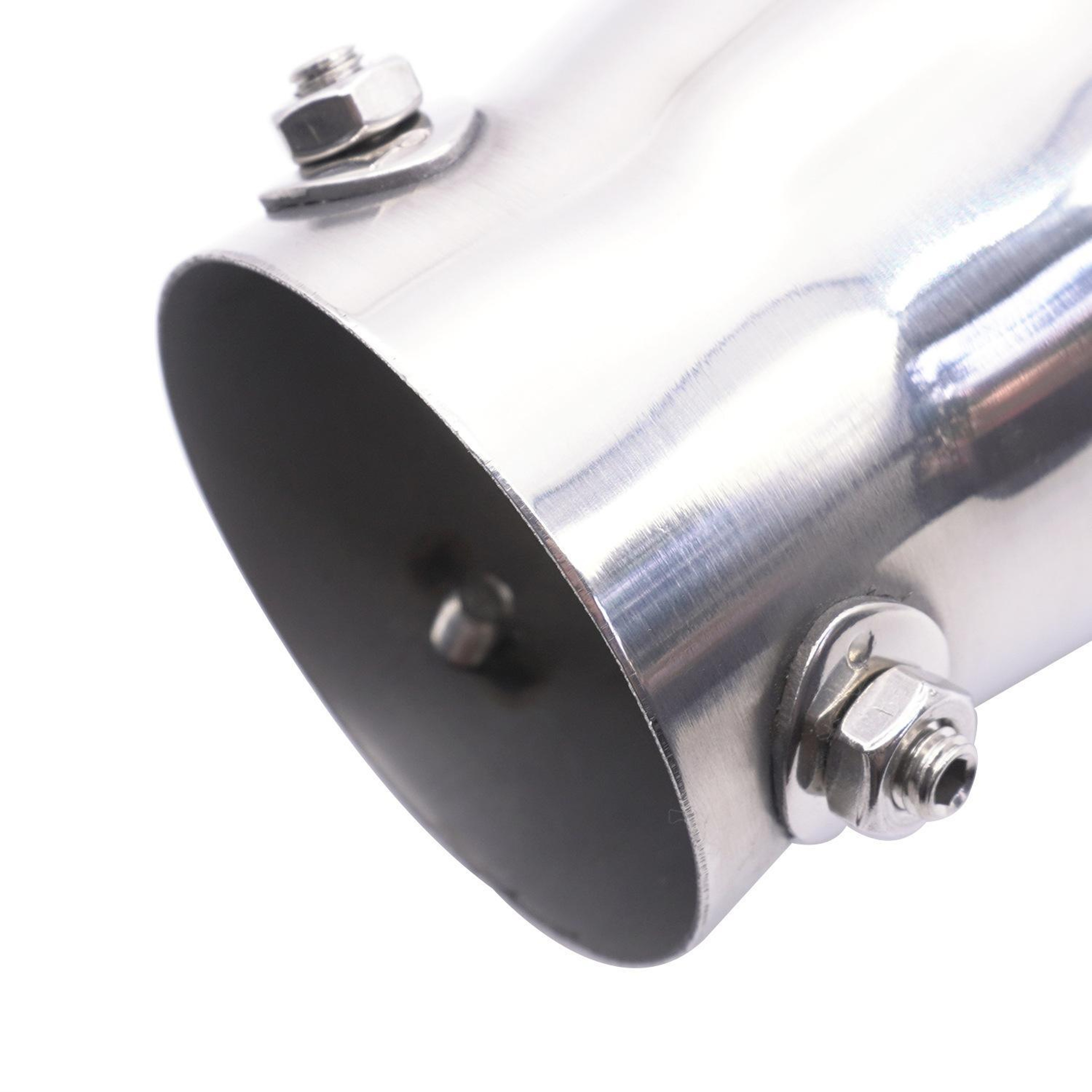 Universal Stainless Steel Exhaust Tip Double Layer Muffler Tail Pipe For Cars 2
