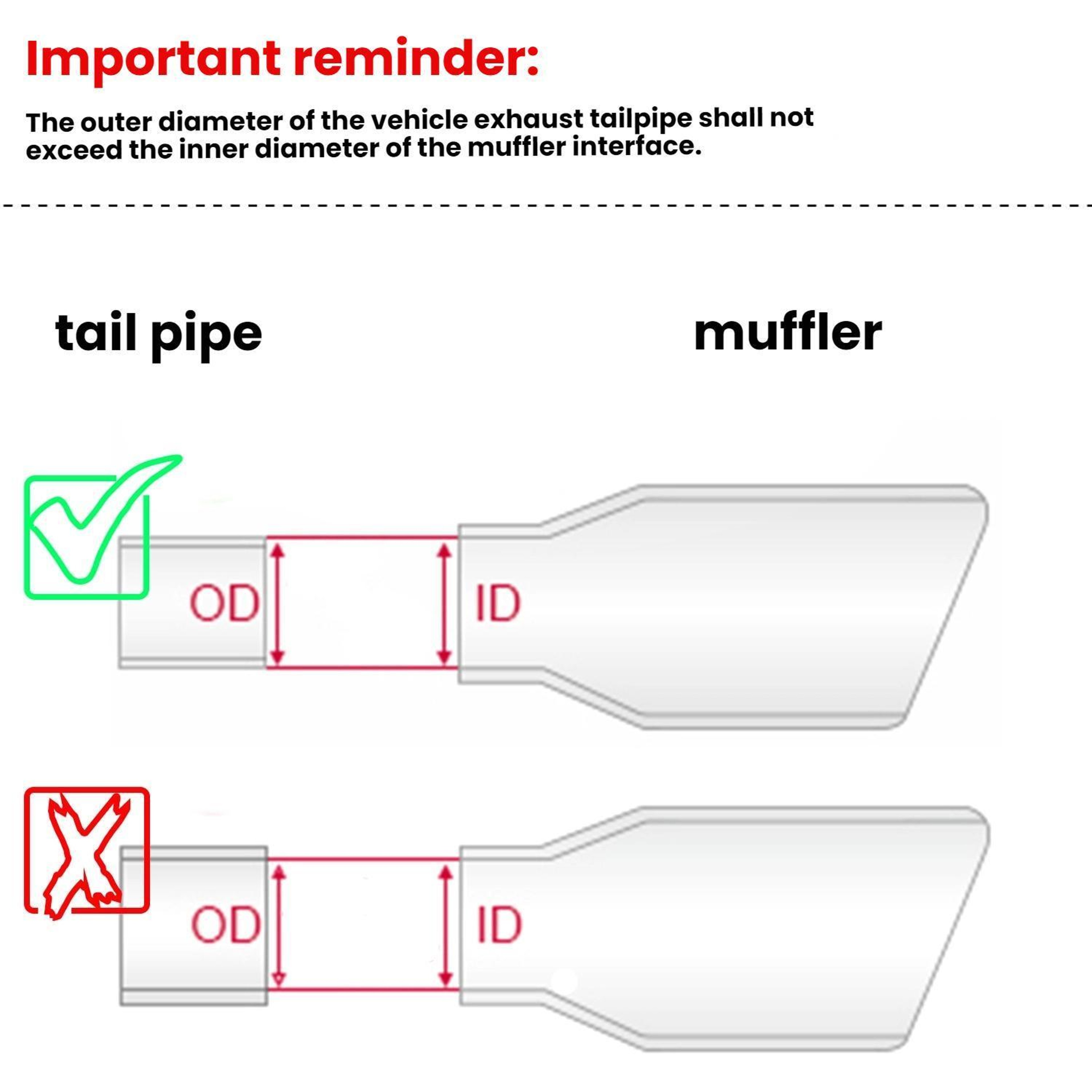 Universal Stainless Steel Exhaust Tip Double Layer Muffler Tail Pipe For Cars 4