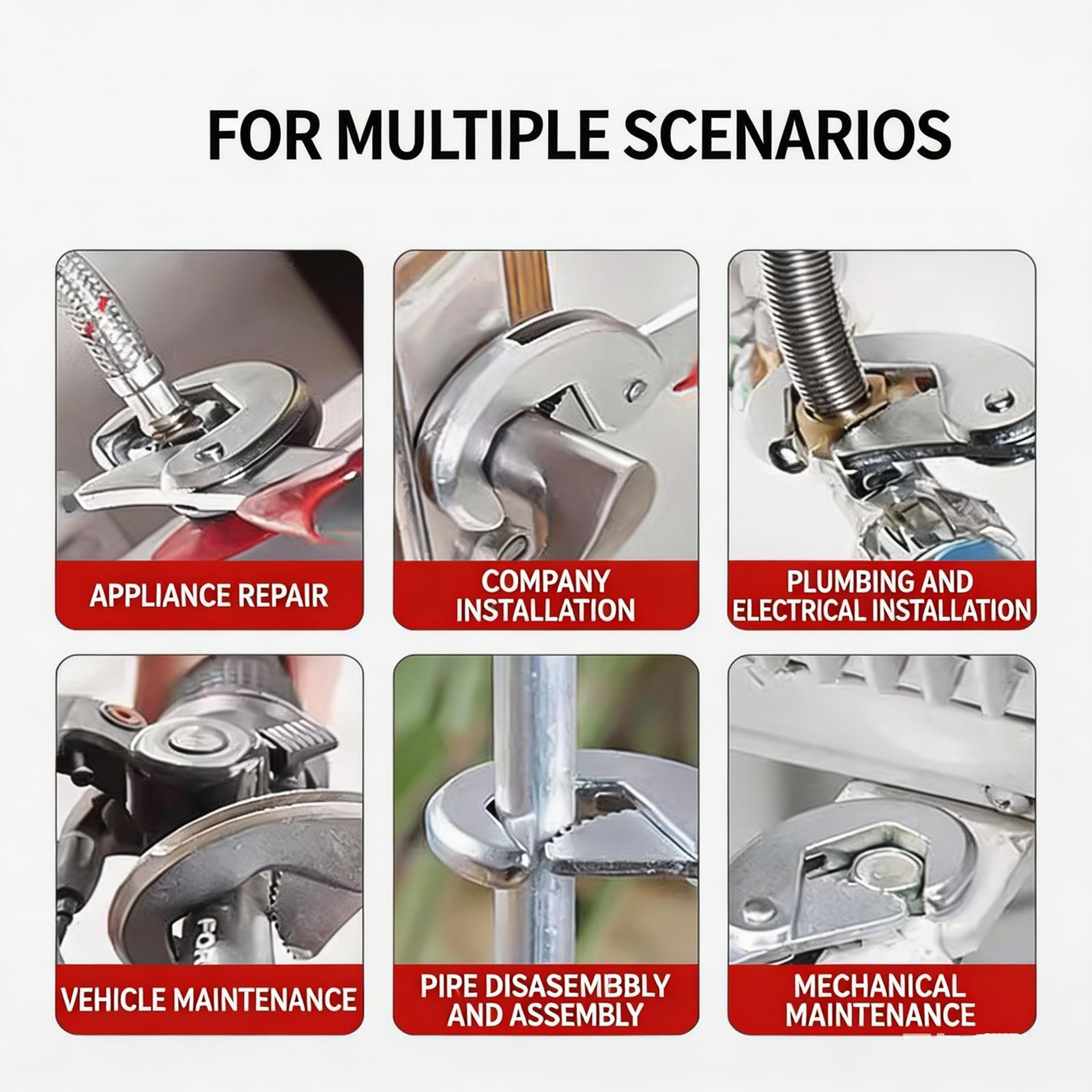 Universal Adjustable Wrench Self Adjusting Quick Spanner for Nuts, Bolts & Pipes – view 7