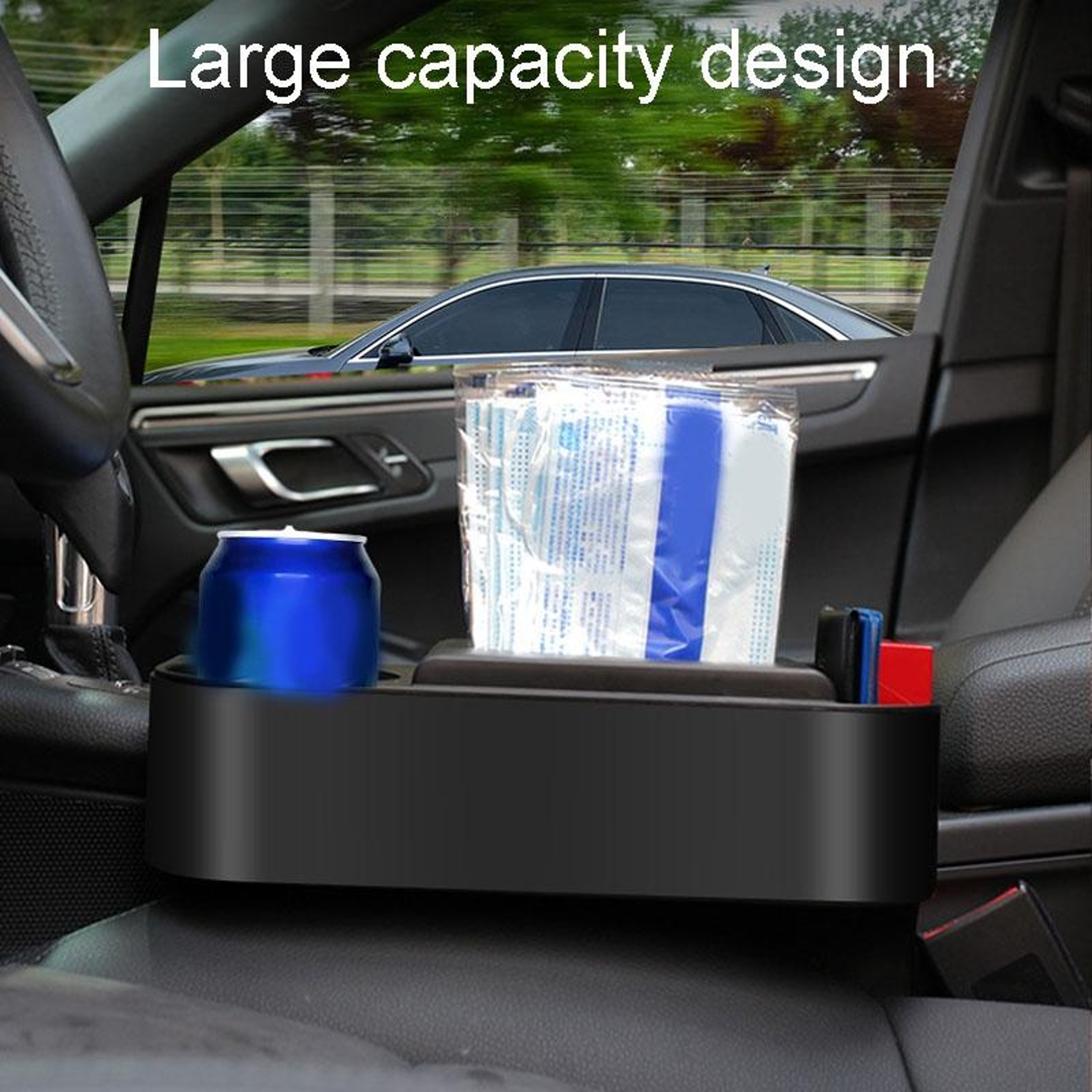 DriveEase Car Seat Gap Organizer with Dual Layer Storage Pocket – view 11