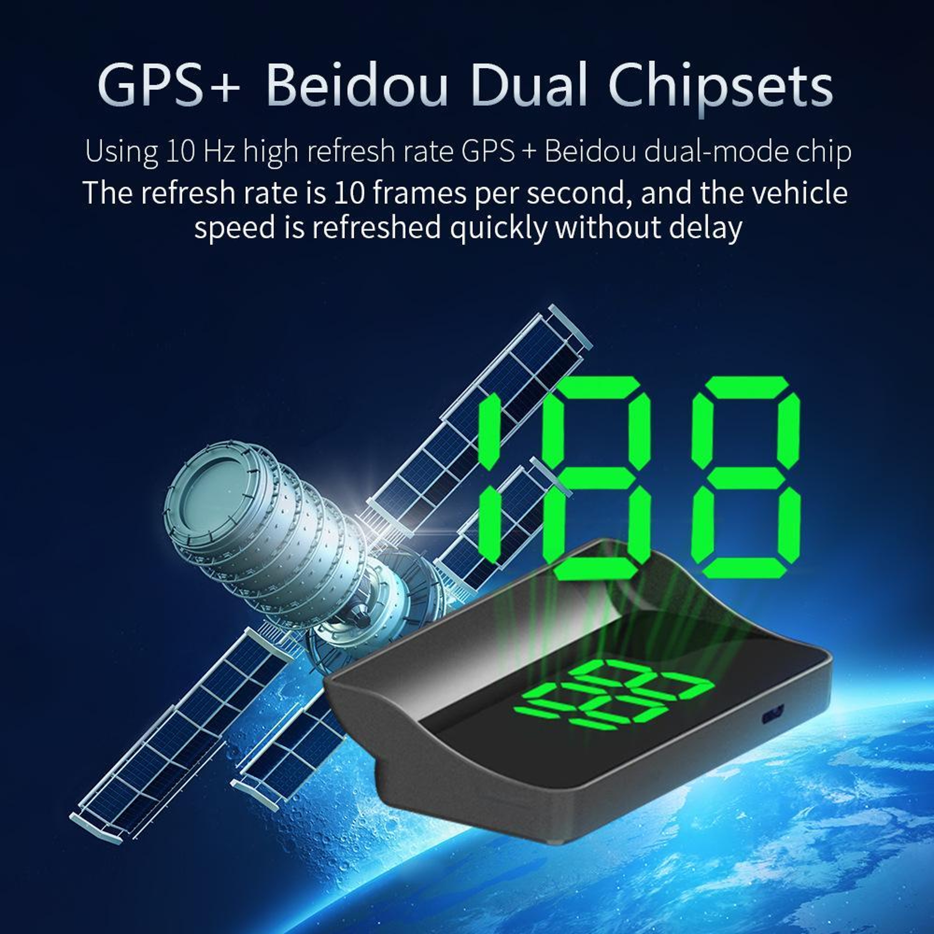 Car HUD Display GPS Head Up Display Digital GPS Speedometer For Universal Vehicles 7