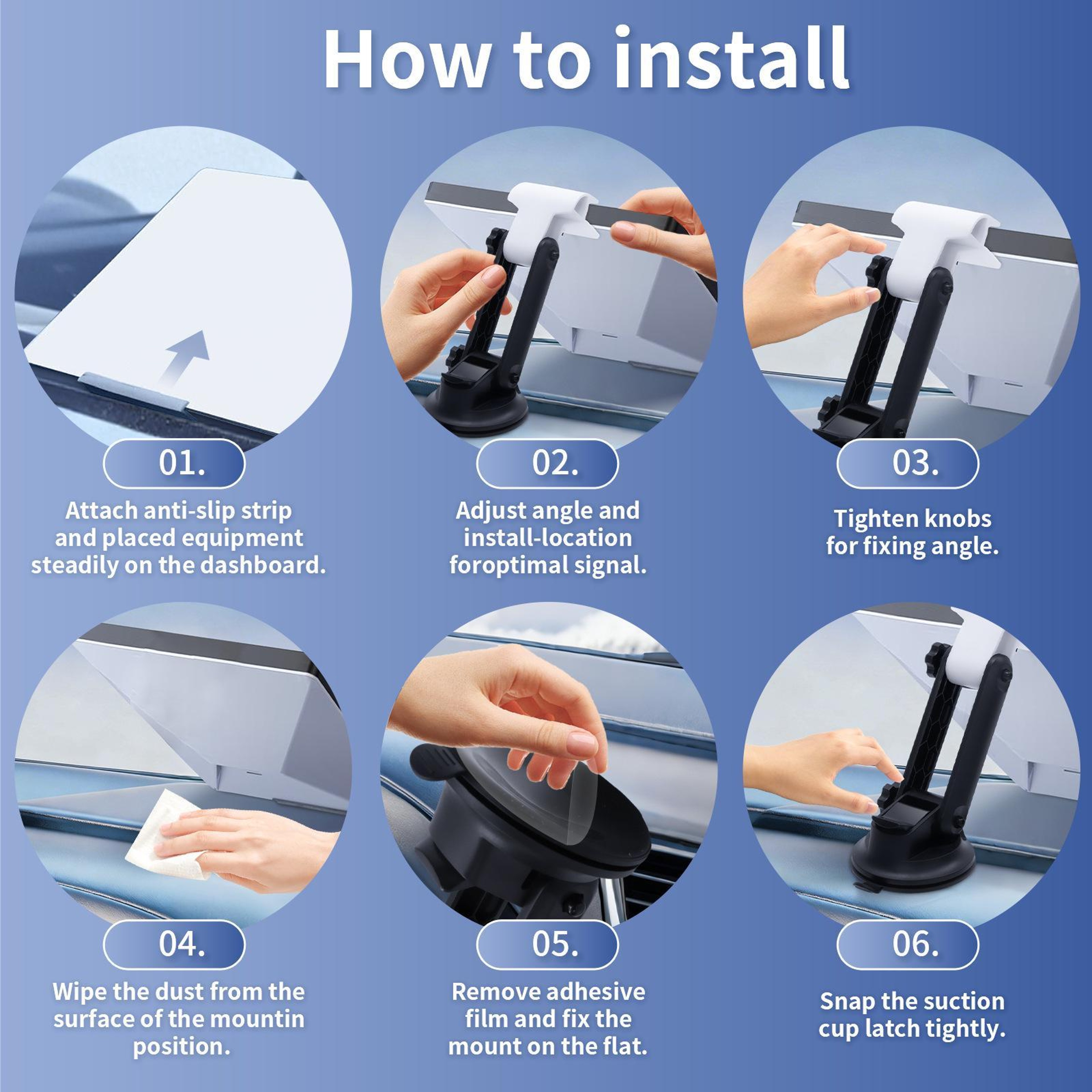 Starlink Mini Car Mount Adjustable Dashboard Holder With 360 Degree Rotation 10