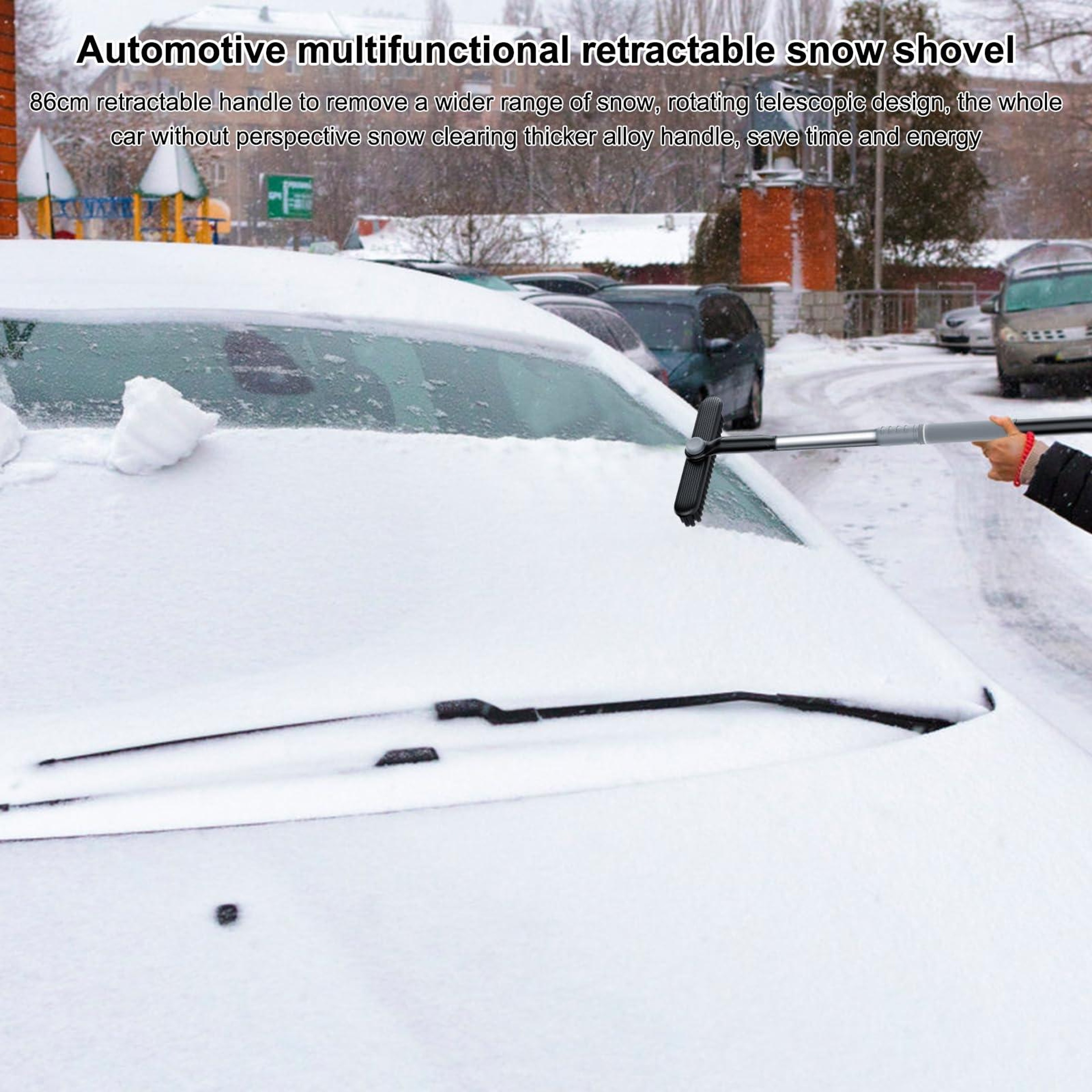 Extendable Car Snow Brush And Ice Scraper With Degree Rotating Head 7