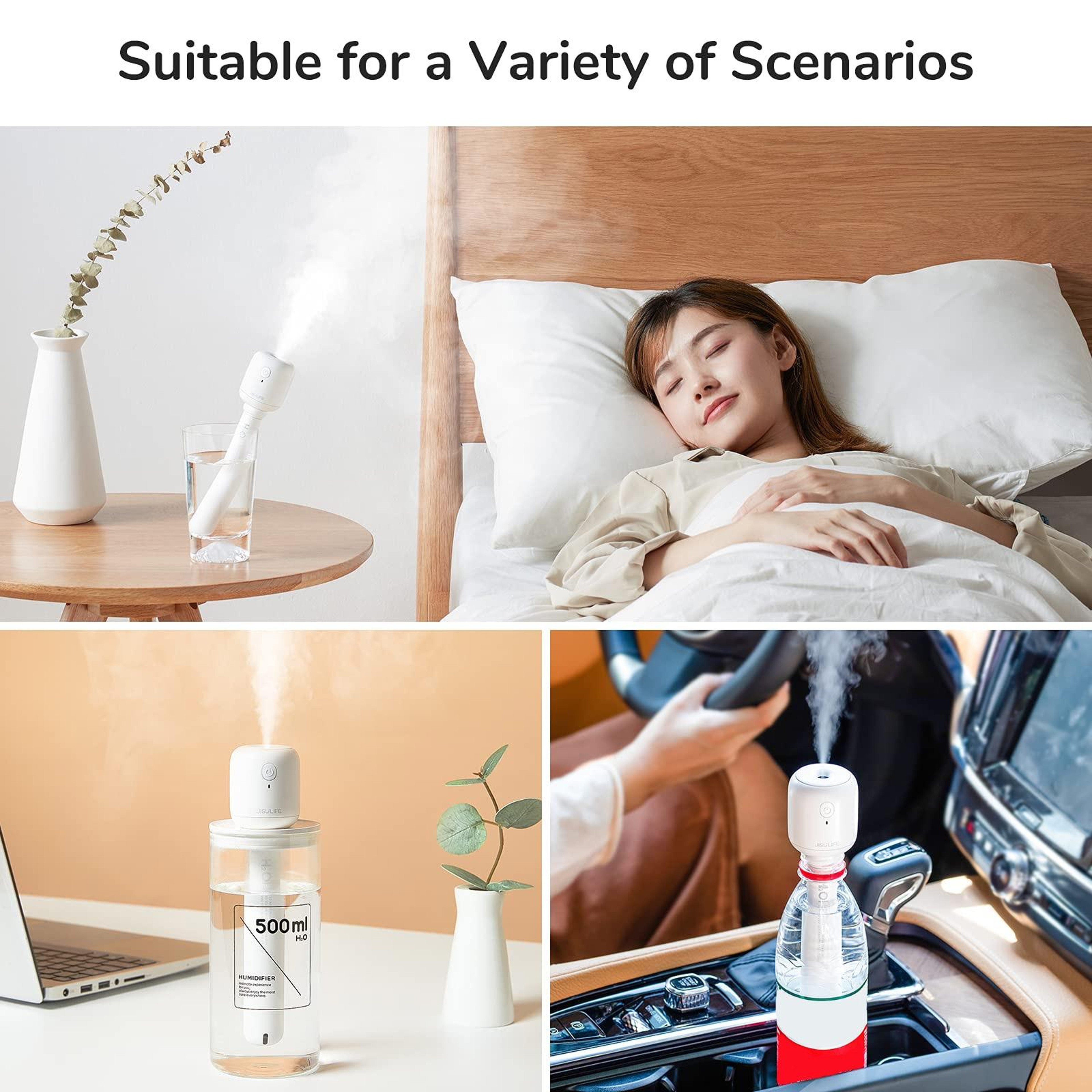 Wireless Portable Humidifier High Mist USB Rechargeable Humidifier No Water Tank Design 5