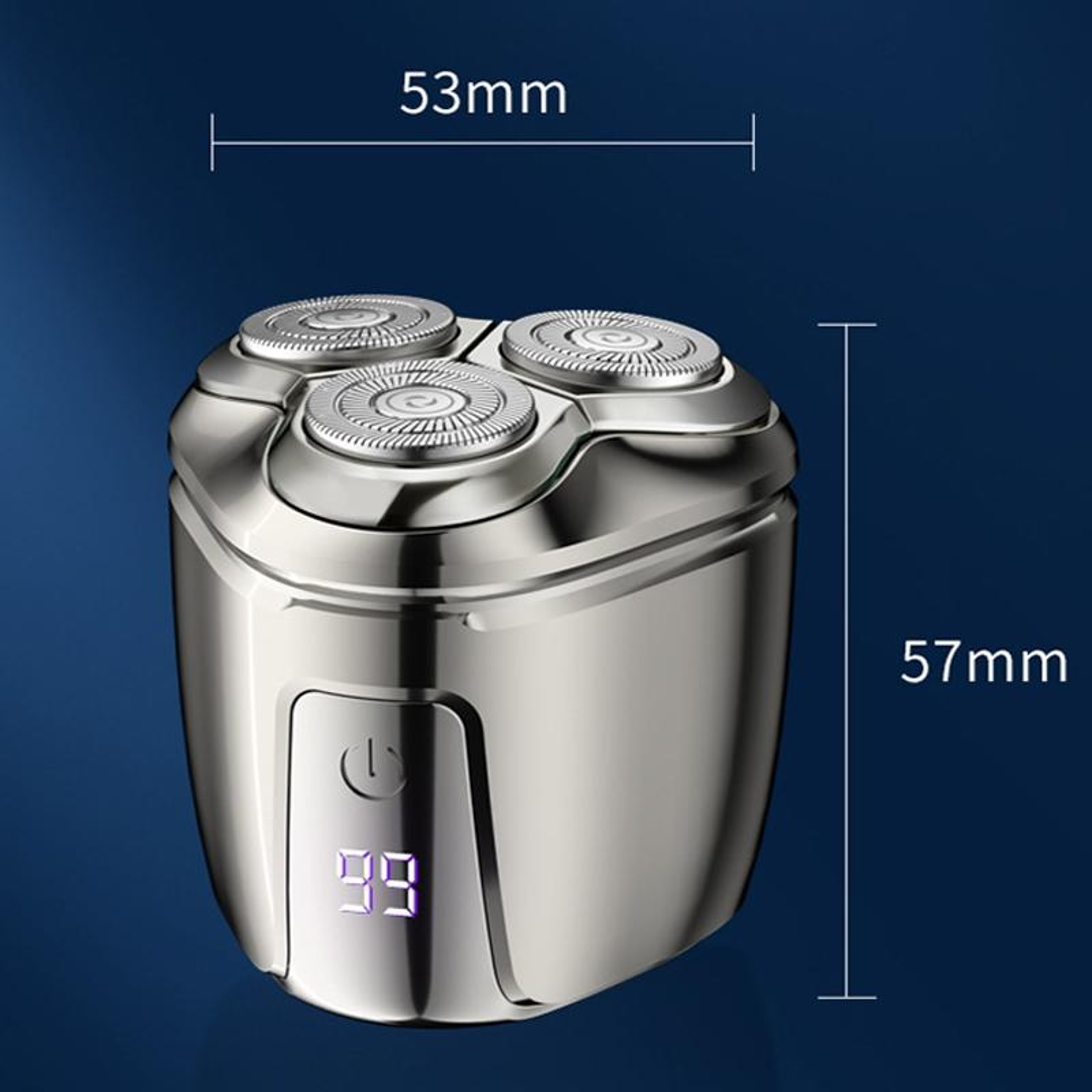 Mini Magnetic Electric Head Shaver With Smart LED Display Portable Travel Shaver 3