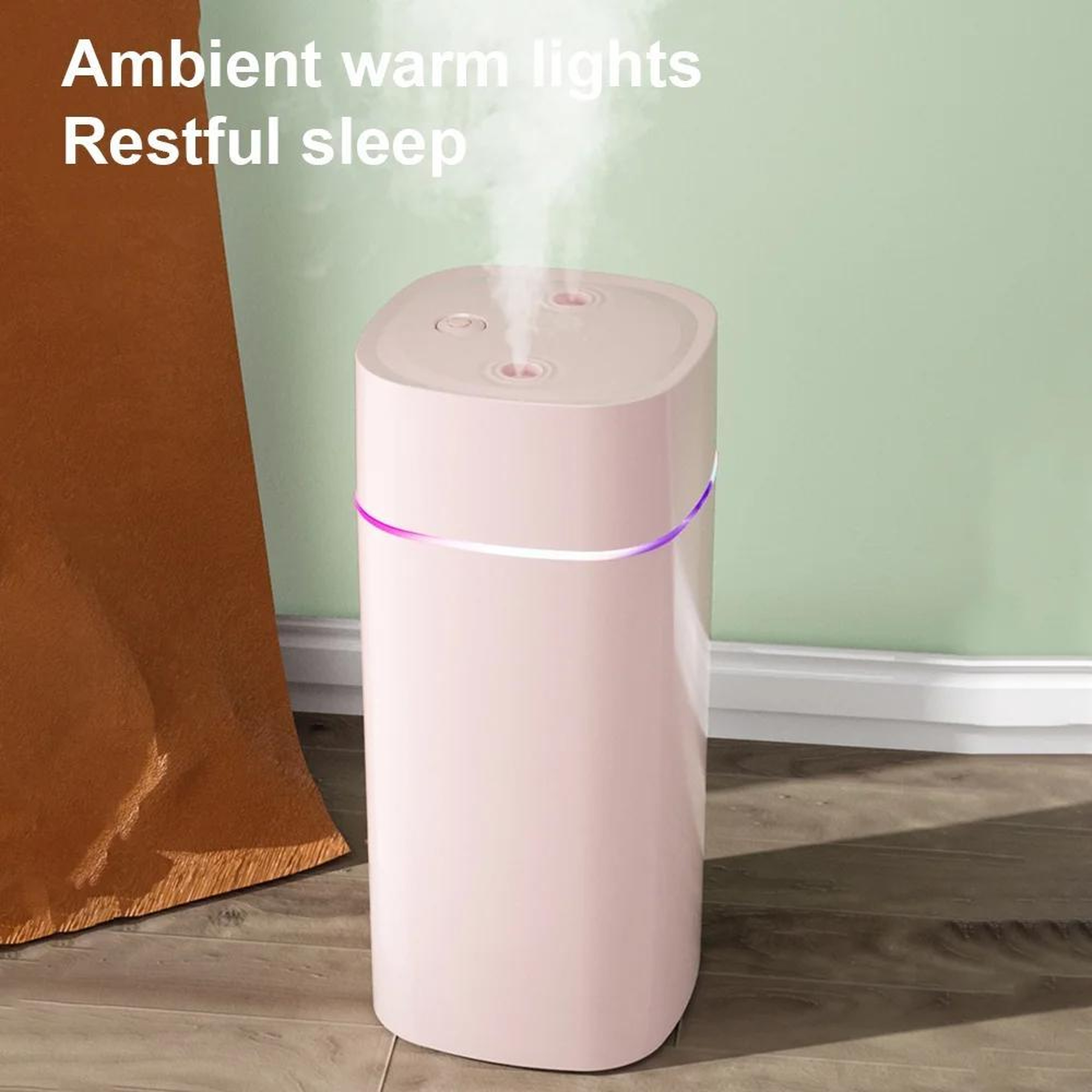 Car Humidifier 600ml Dual Spray Humidifier USB Aromatherapy Diffuser With Ambient Light 9