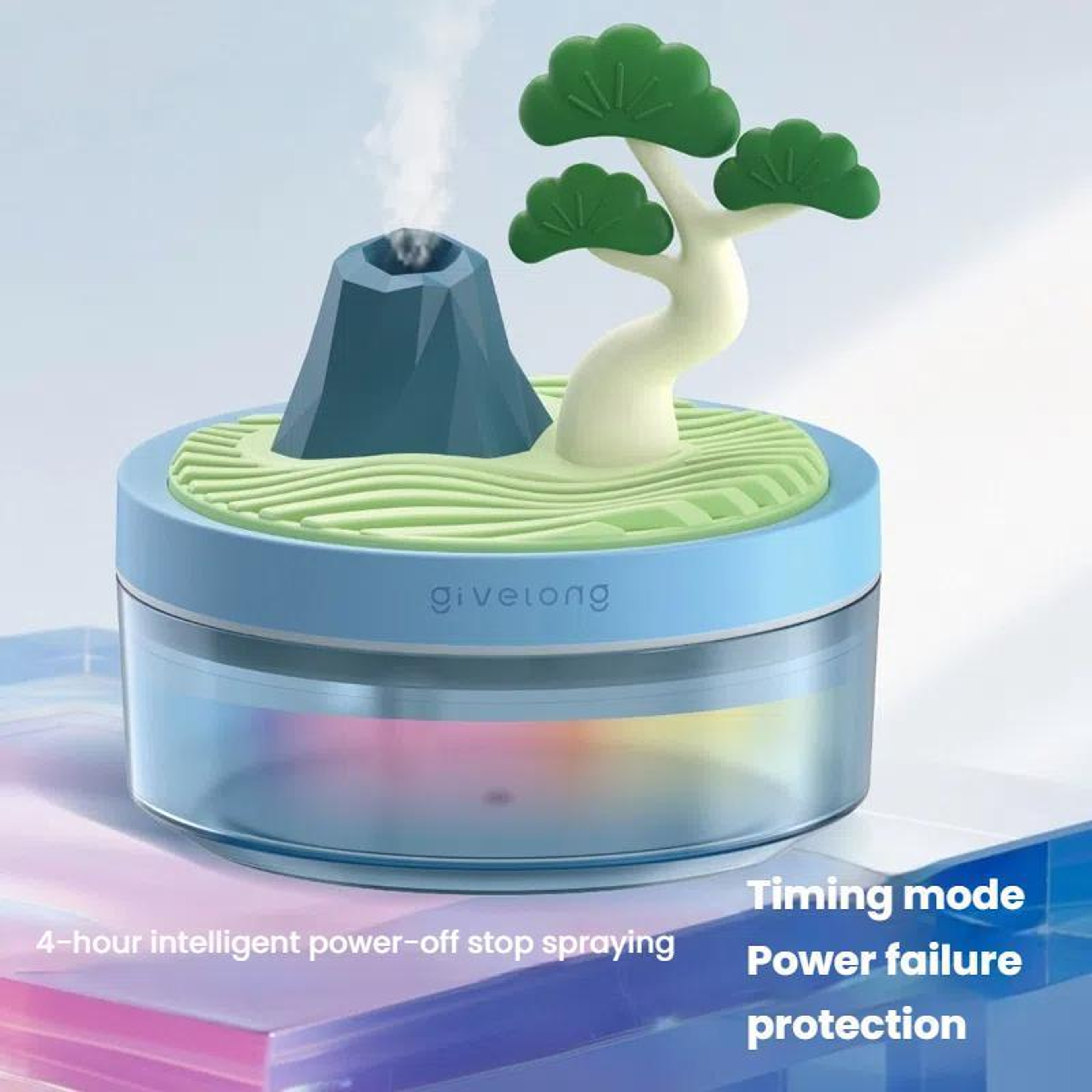 Givelong Portable Humidifier USB Aromatherapy Diffuser Mini Air Humidifier with Night Light – view 8
