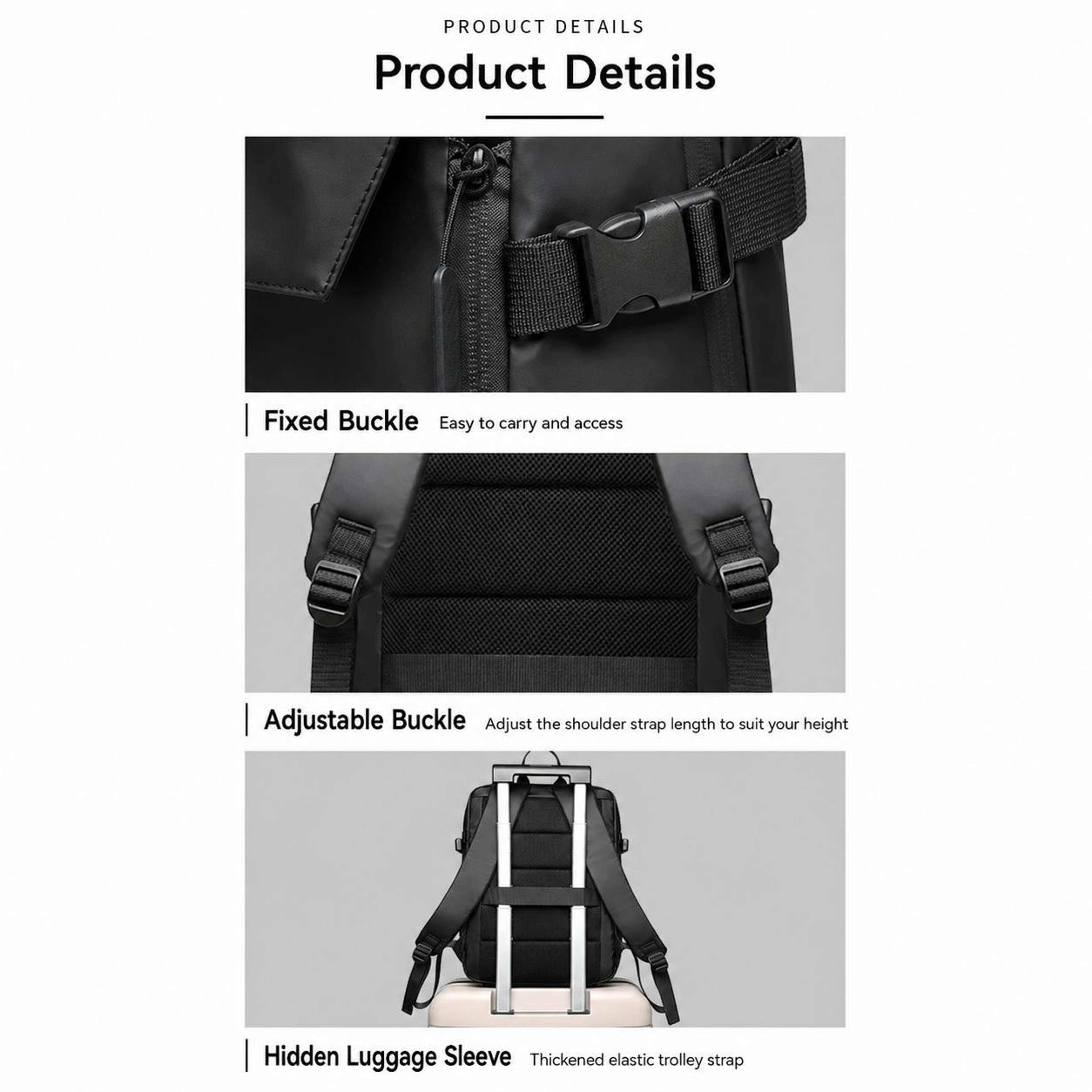 Waterproof Laptop Backpack Large Capacity Casual Travel Backpack – view 7