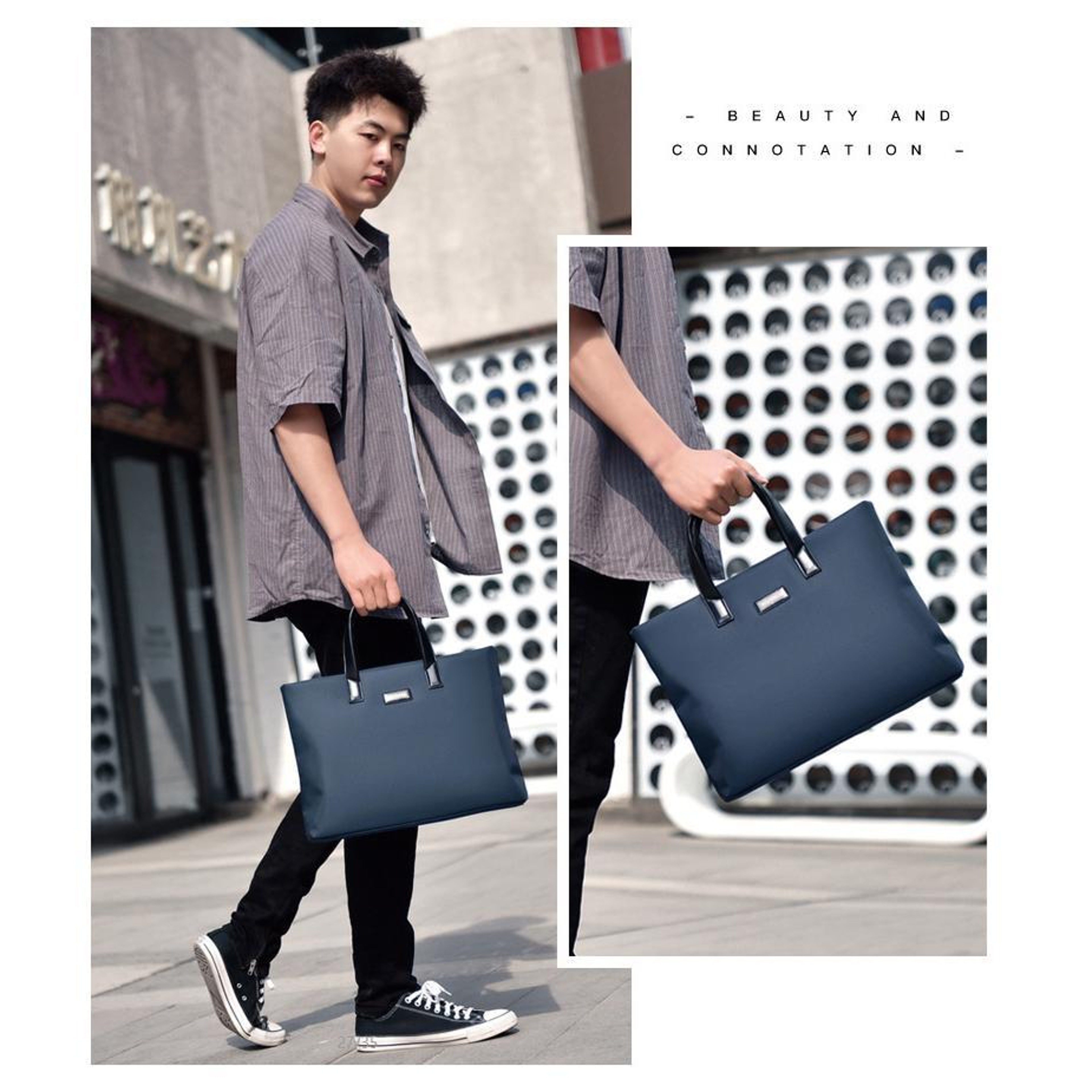 Mens Business Briefcase Multi Pocket Laptop Briefcase for Office and Travel – view 13