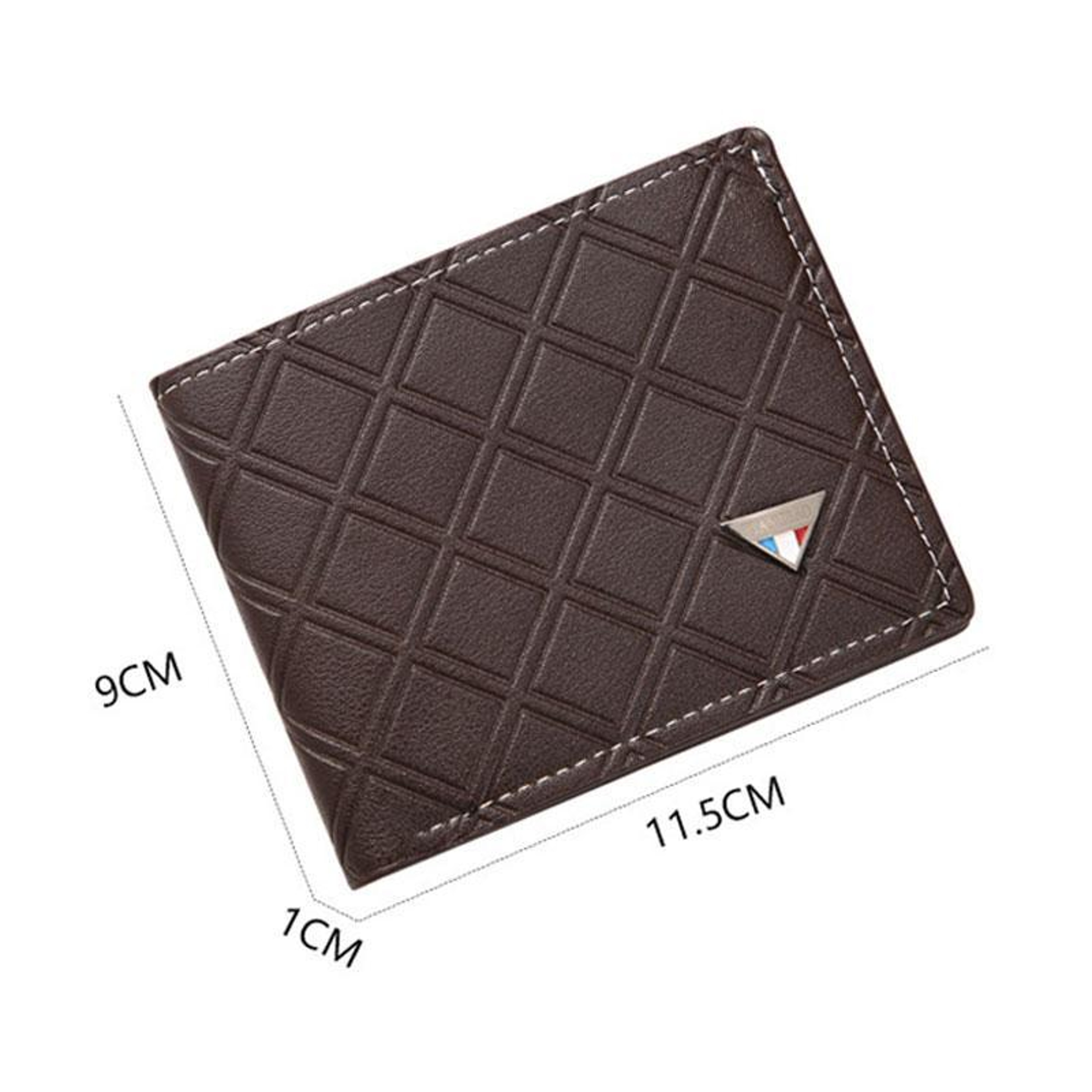 Geometric PU Leather Wallet for Men Slim Short Bifold Wallet with Stylish Pattern – view 2