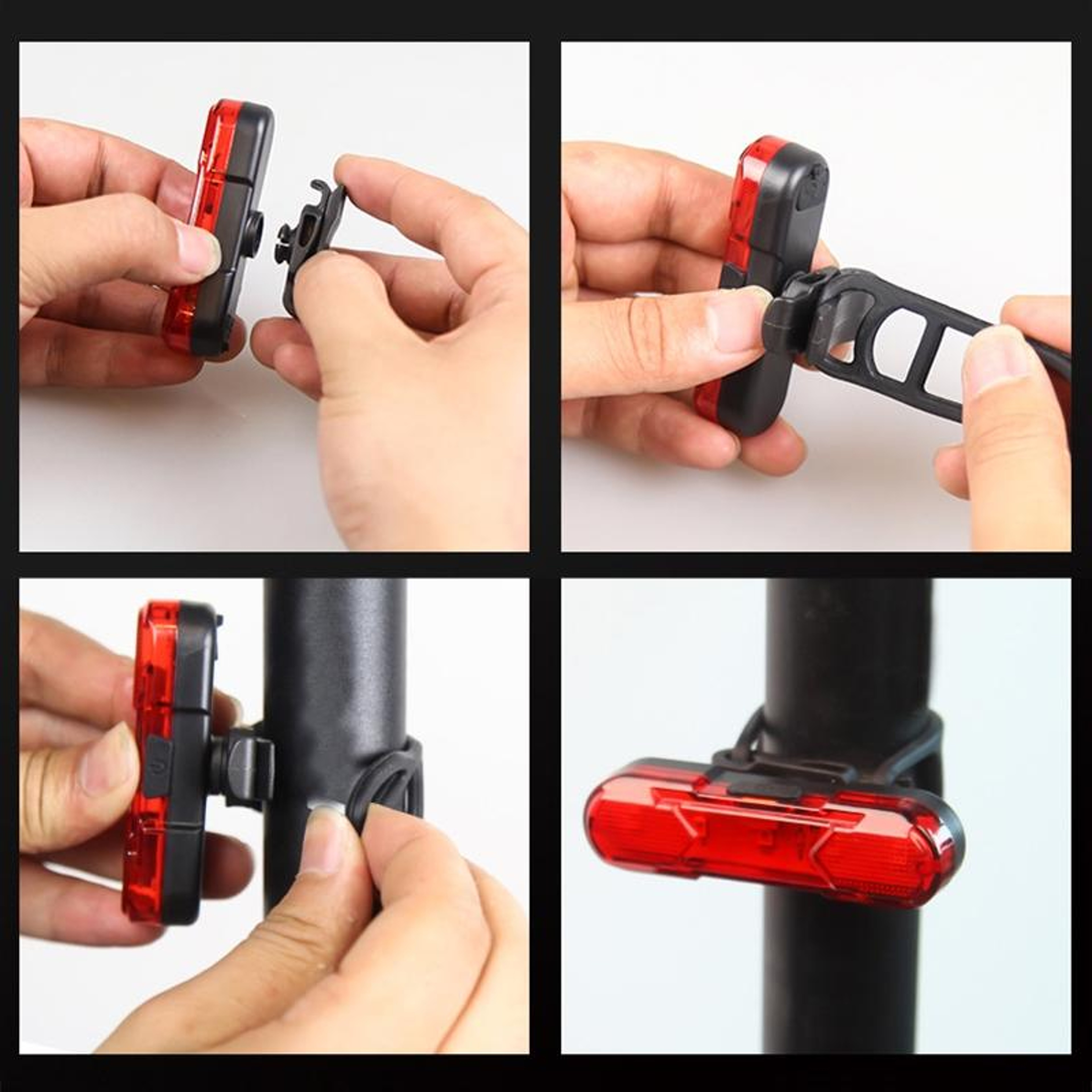 USB Rechargeable Bike Tail Light Bright LED Bicycle Taillight For Safe Night Cycling 10